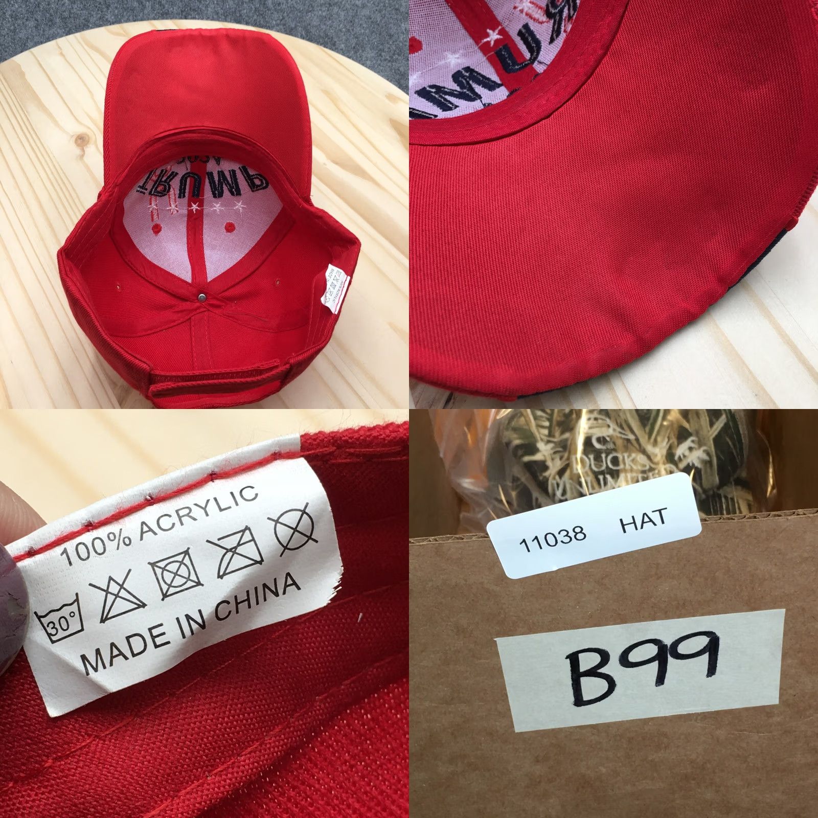 Logo 7 Trump 2024 Baseball Cap Mens Red OS Adjustable Curved Brim Embroidered Logo Size ONE SIZE - 8 Thumbnail