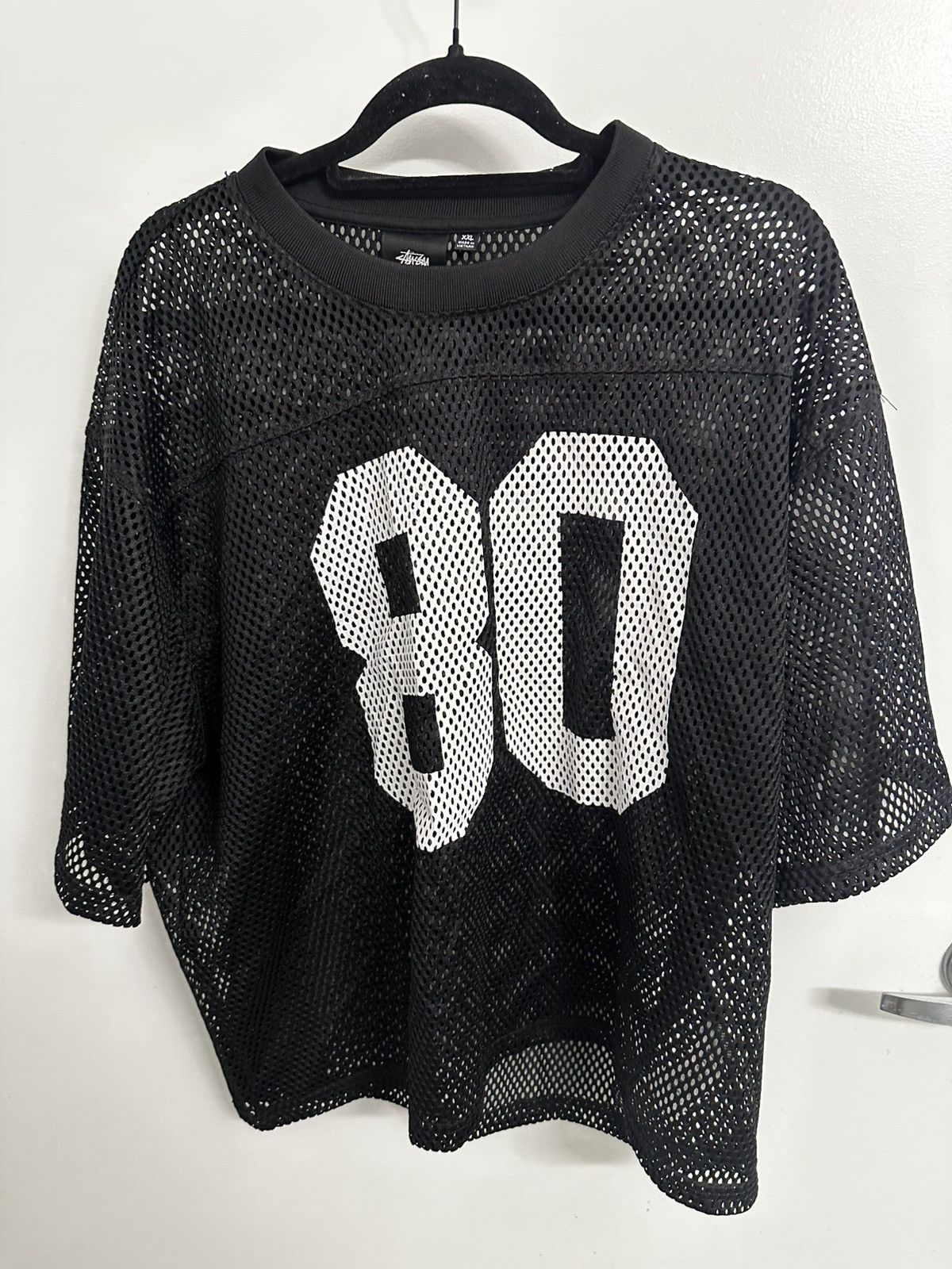 STUSSY TEAM JERSEY 80 ブラック サイズ M STUSSY TEAM JERSEY 80 ブラック M