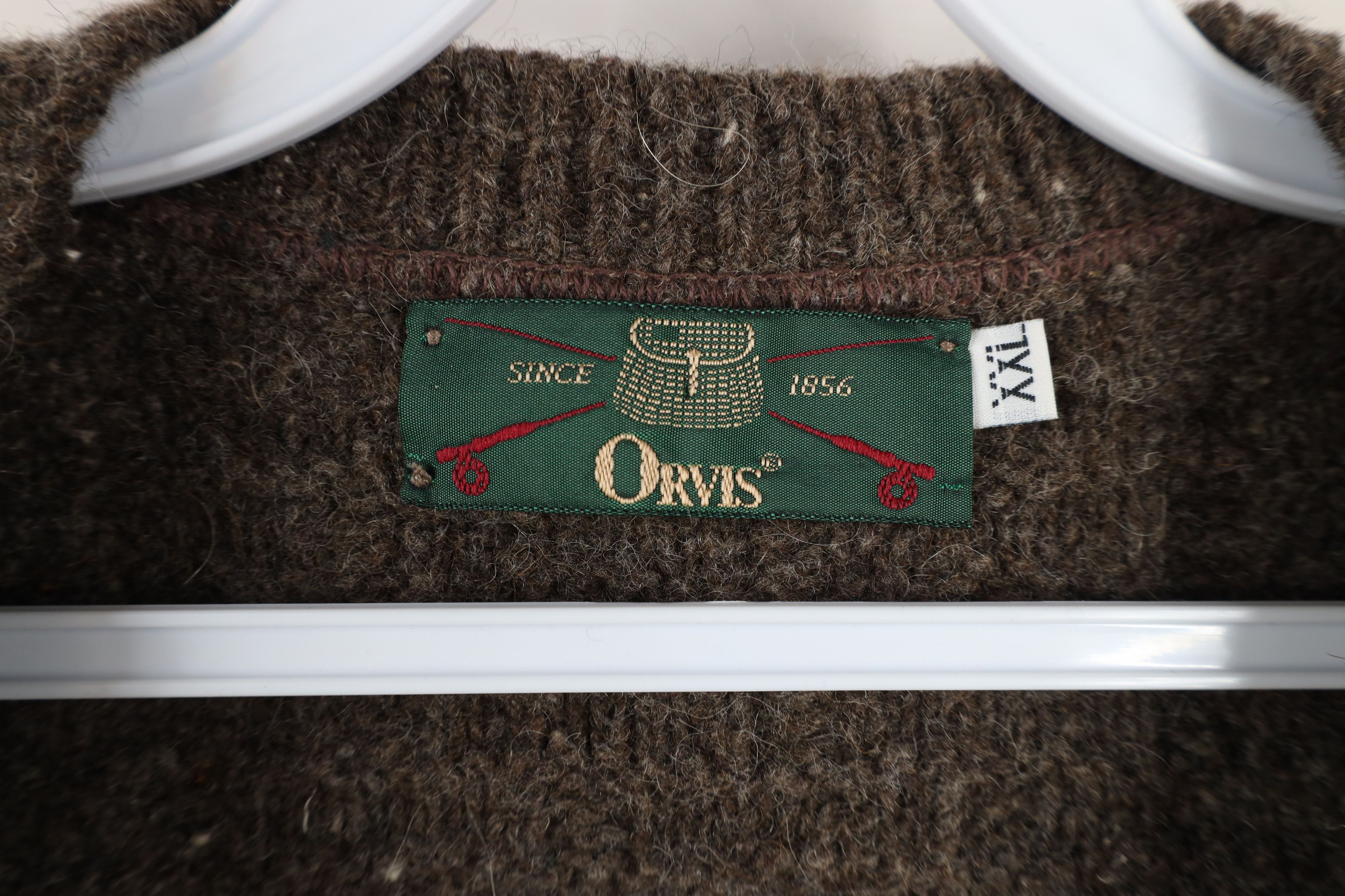 Orvis × Vintage Vintage 70s Orvis Cross Weave Knit Cardigan Sweater Vest USA Size US XXL / EU 58 / 5 - 5 Thumbnail