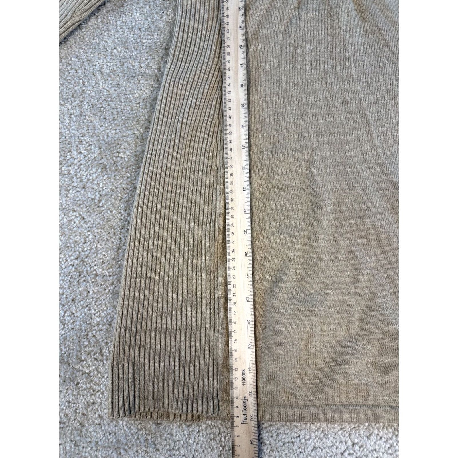 Athleta Athleta Women Merino Wool V Neck Long Sleeve Sweater Dress Sz M Petite Beige Size M / US 6-8 / IT 42-44 - 5 Thumbnail