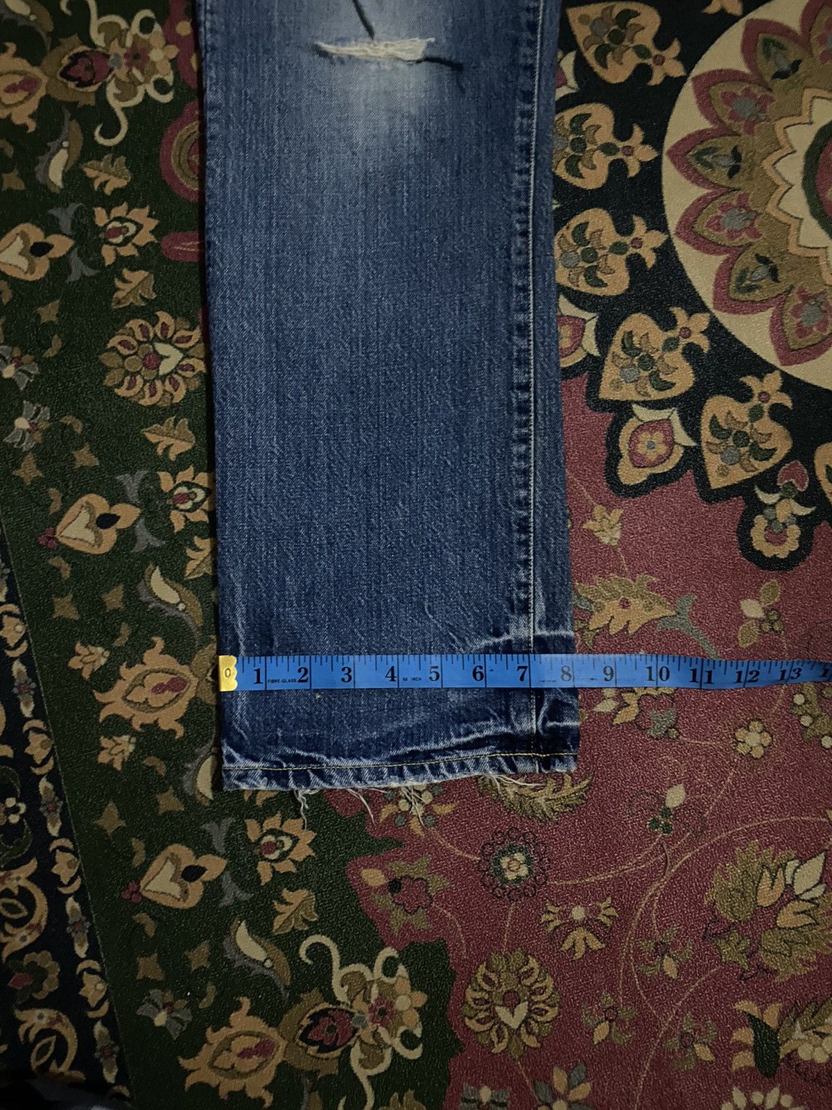 RRL Ralph Lauren 🔥RARE🔥🔥Vintage Double RL Distressed Denim Pants Size US 34 / EU 50 - 22 Thumbnail