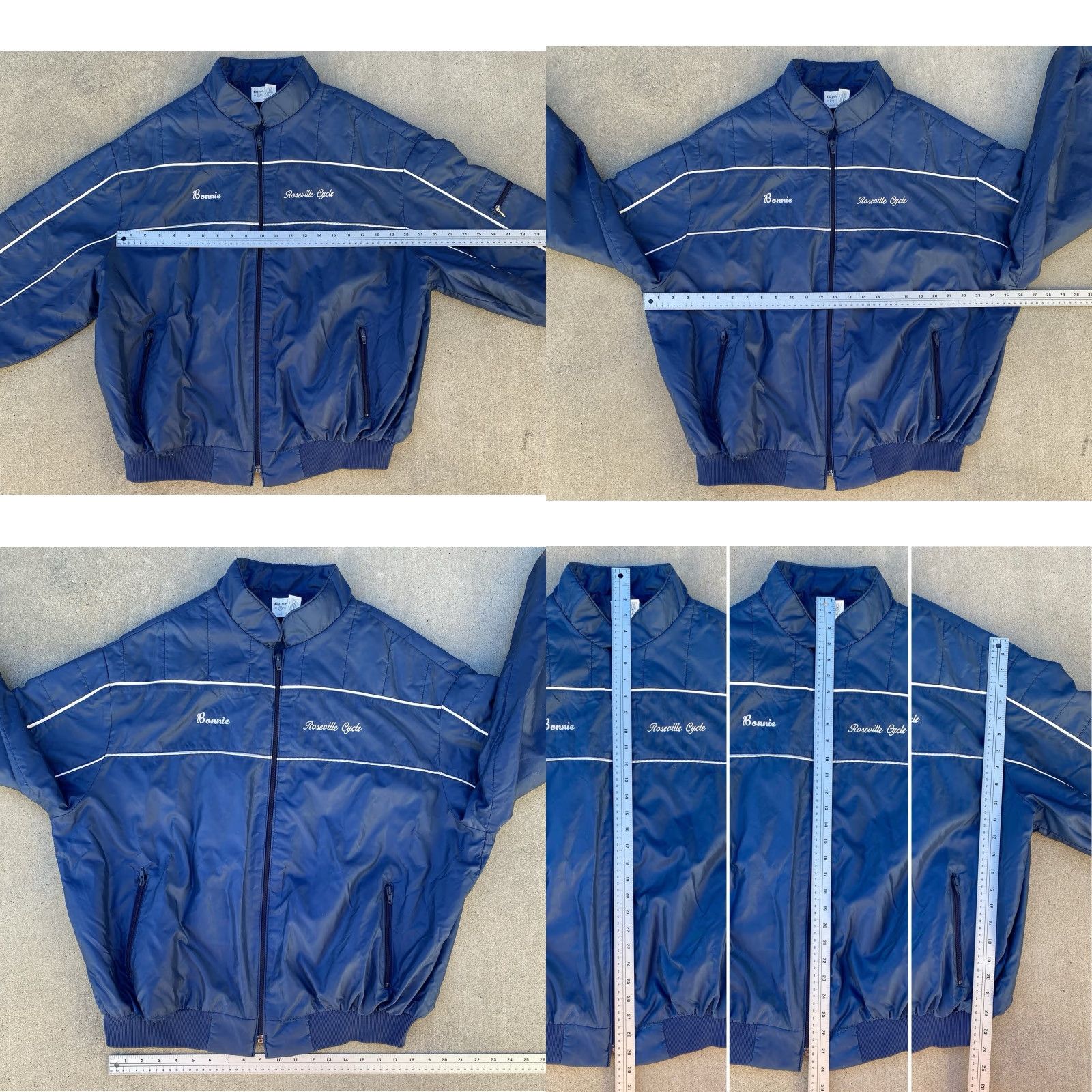 Vintage VINTAGE King Louie Pro Fit Windbreaker Jacket 2XL USA Union Made Men Blue Nylon Full Zip Roseville Cycle Bonnie Size US XXL / EU 58 / 5 - 11 Thumbnail