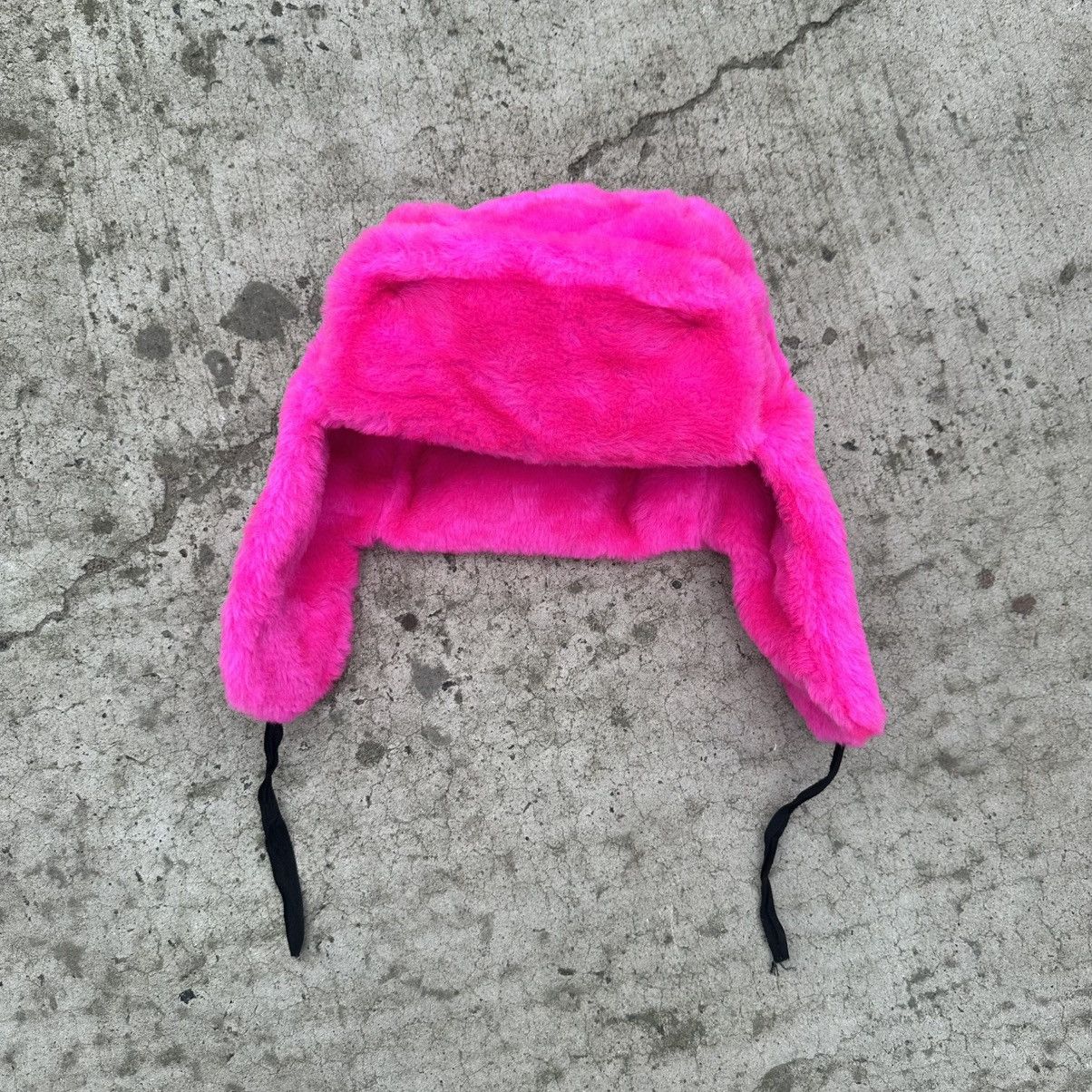 Issey Miyake Vintage Pink Ushanka Hat Cap Hype Trend Staff Pick Y2K 00s Size ONE SIZE - 4 Thumbnail