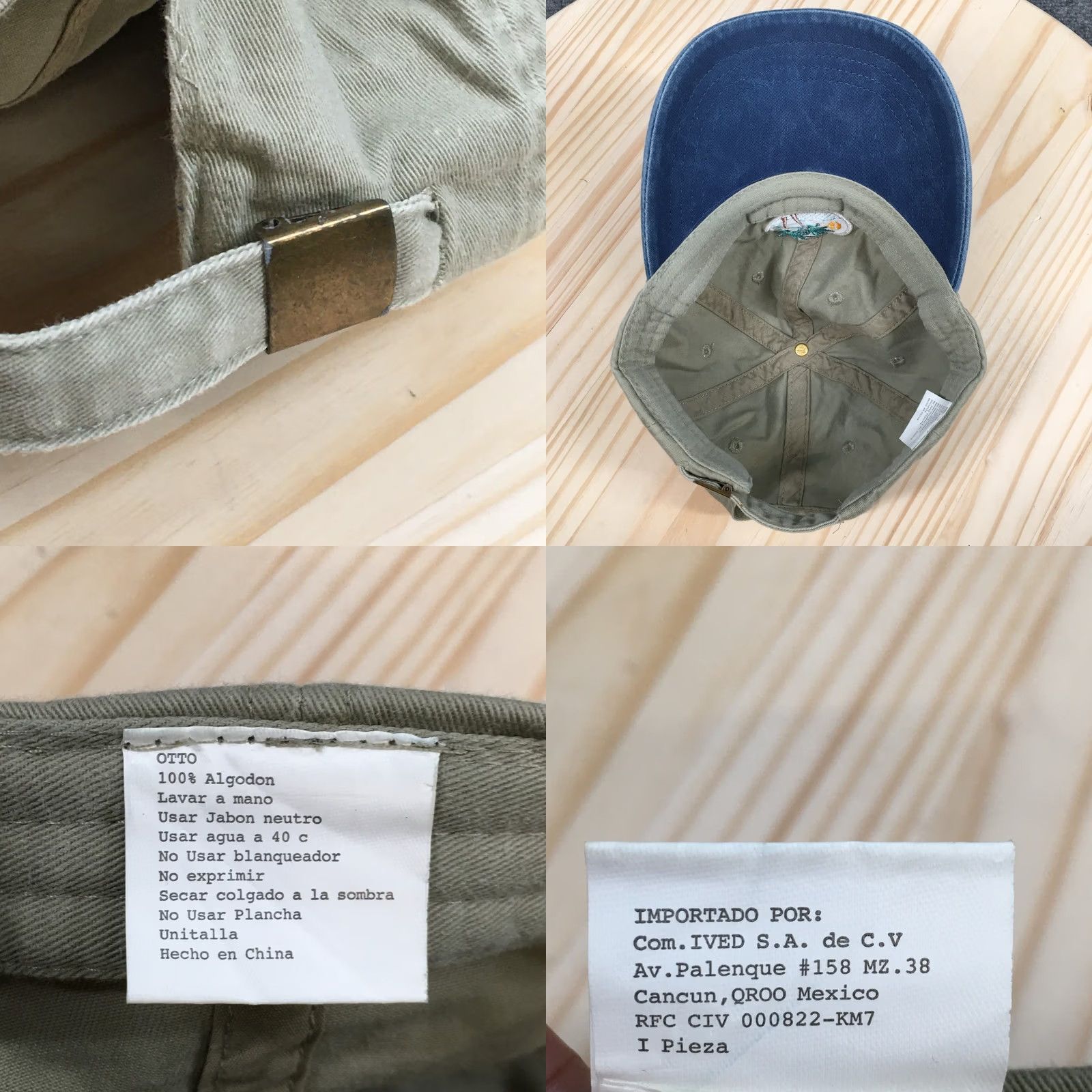 Vintage Otto Cozumel Baseball Cap Unisex Brown Blue OS Adjustable Curved Brim Embroidered Size ONE SIZE - 8 Thumbnail