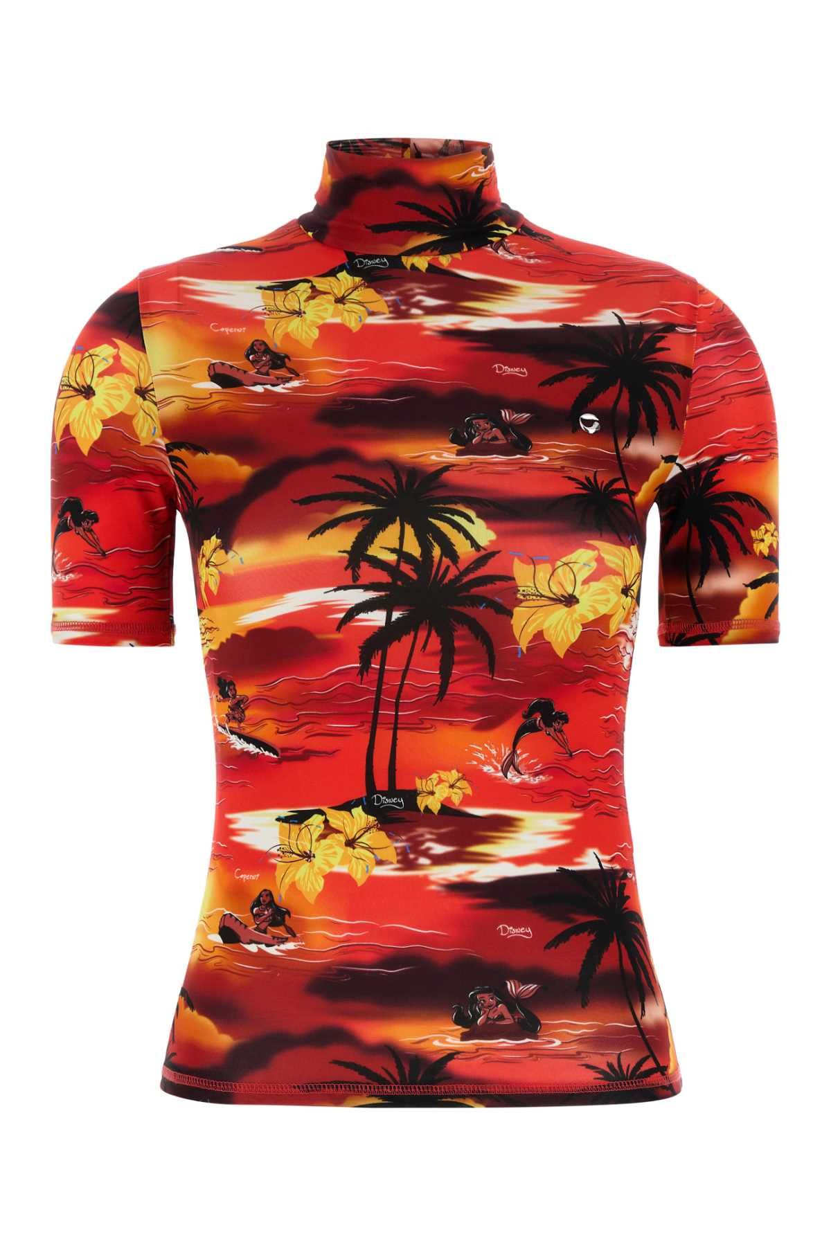 Printed Stretch Viscose Coperni X Disney T-Shirt