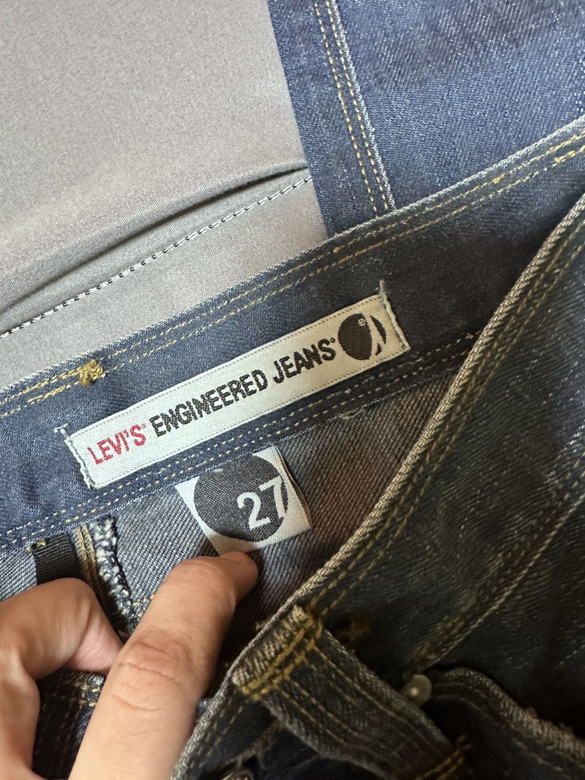 Levi's Vintage Clothing Levi’s Engineered Jeans “Guys Iconic” Brutal Blue NOS Size US 27 - 10 Thumbnail