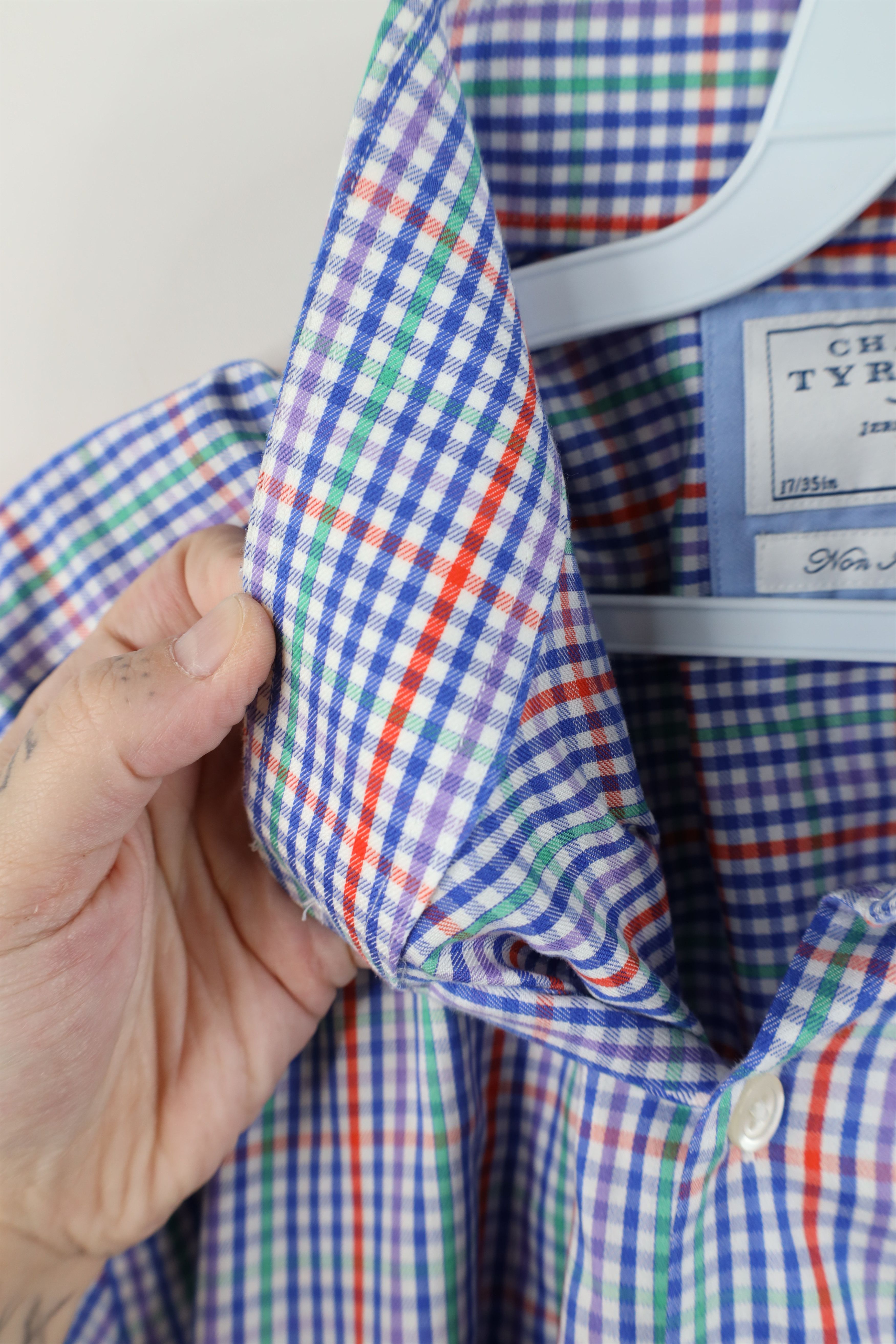 Charles Tyrwhitt Charles Tyrwhitt Fit Rainbow Plaid Collared Button Shirt Size US M / EU 48-50 / 2 - 8 Thumbnail