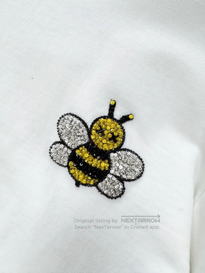 Dior Dior Rhinestone Little Bee White Sweatshirt Size US L / EU 52-54 / 3 - 4 Thumbnail
