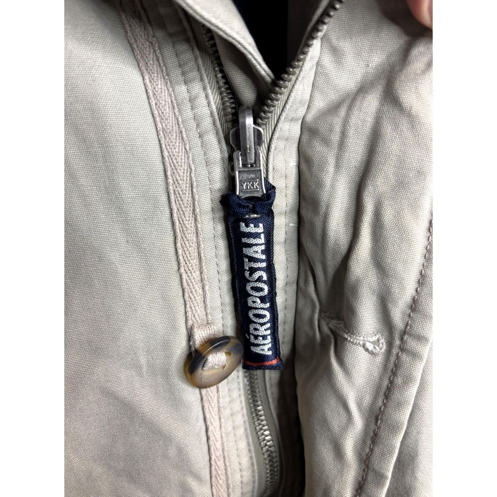 Aeropostale VINTAGE Aeropostale Jacket Mens XL Beige Canvas Military Field Hong Kong 90s Size US XL / EU 56 / 4 - 5 Thumbnail