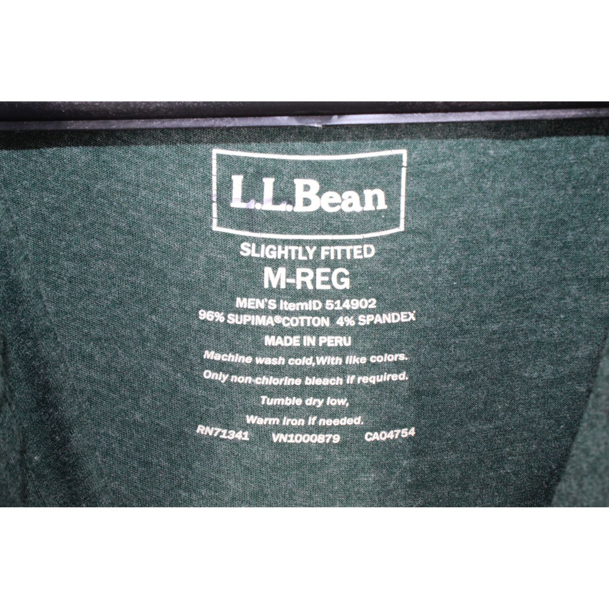 L.L. Bean LL Bean Stretch Pima Tee Shirt Long Sleeve Henley Size US M / EU 48-50 / 2 - 5 Thumbnail