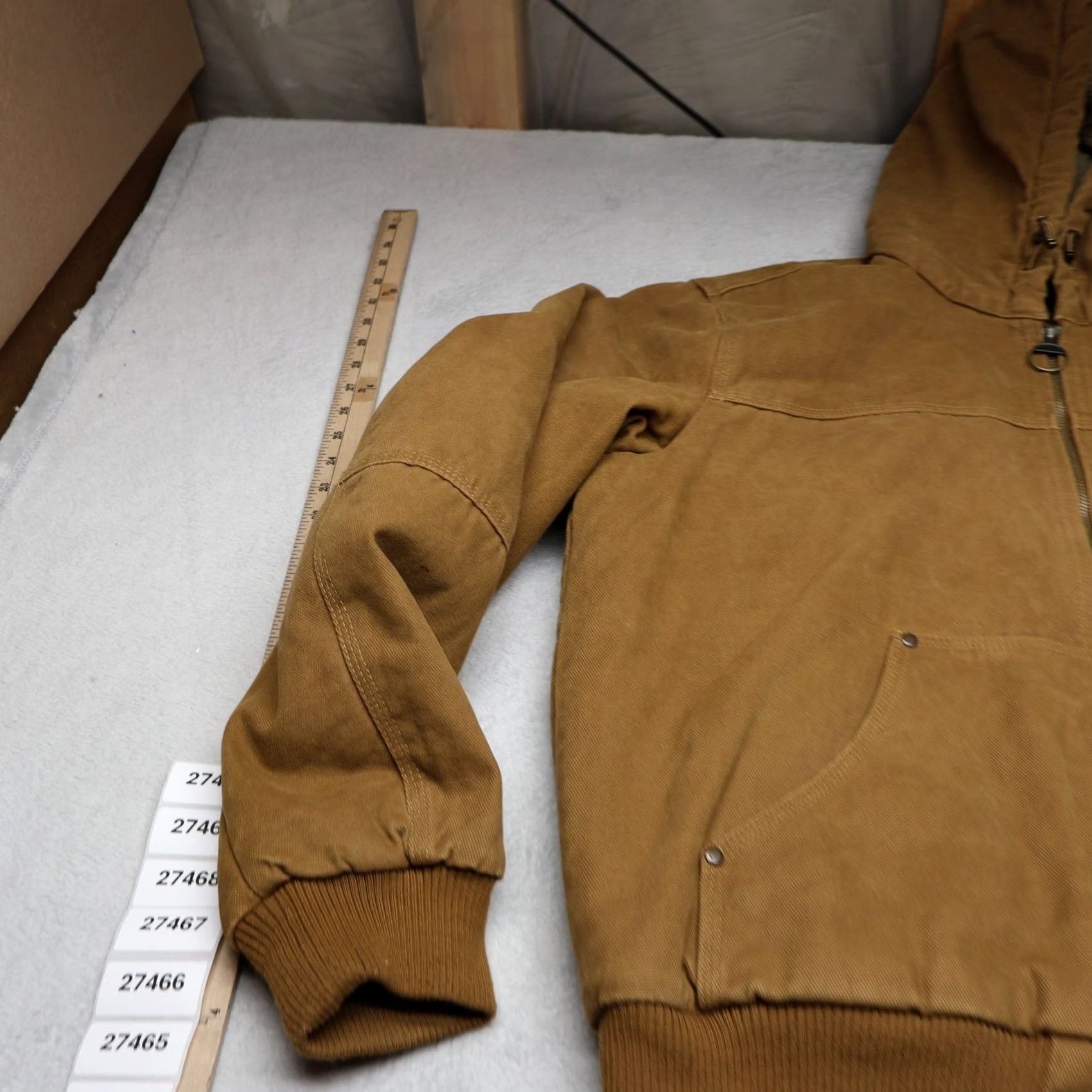 Vintage VINTAGE G.H. Bass & Co Jacket Men Medium Brown Canvas Duck Hooded Rugged Sherpa Lined Work Size US M / EU 48-50 / 2 - 2 Thumbnail