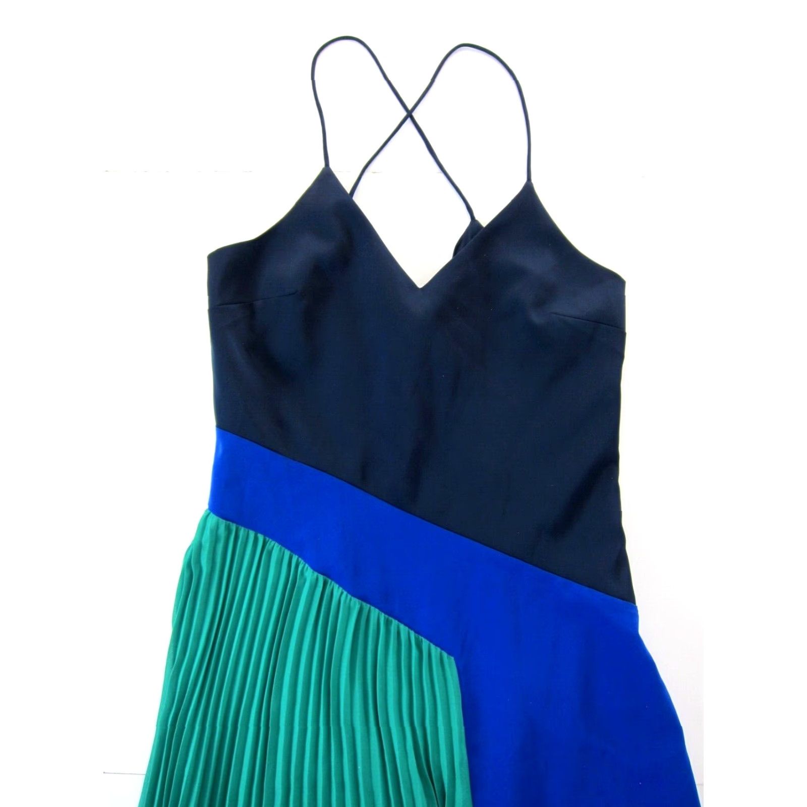 Vintage Cushnie NWT V-Neck Maxi Dress Sun Tank Spaghetti Strap Blue 10 Cushnie Sun Maxi Dress 10 Womens Size L / US 10 / IT 46 - 3 Thumbnail