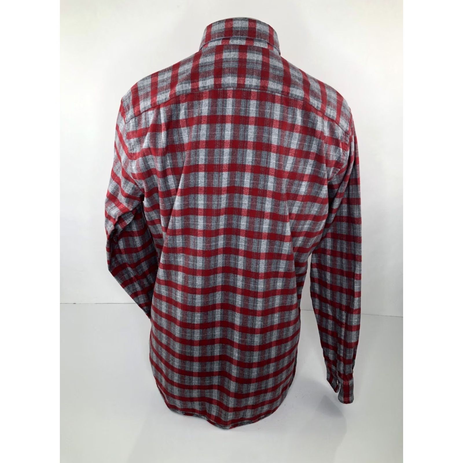 Psycho Bunny Psycho Bunny / Robert Godley Embroidered Skull Plaid Check Flannel Lg. Shirt Shirt Mens L Red / Gray Embroidered Skull 90s Style Size US L / EU 52-54 / 3 - 4 Thumbnail