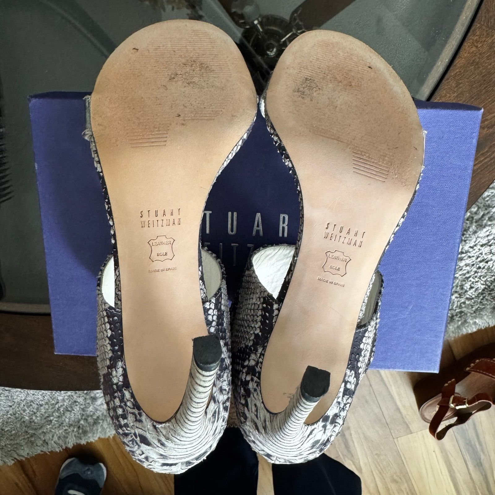 Stuart Weitzman Stuart Weitzman Minimalist My Slide Leather Sandals Mules Size US 11 / IT 41 - 7 Thumbnail