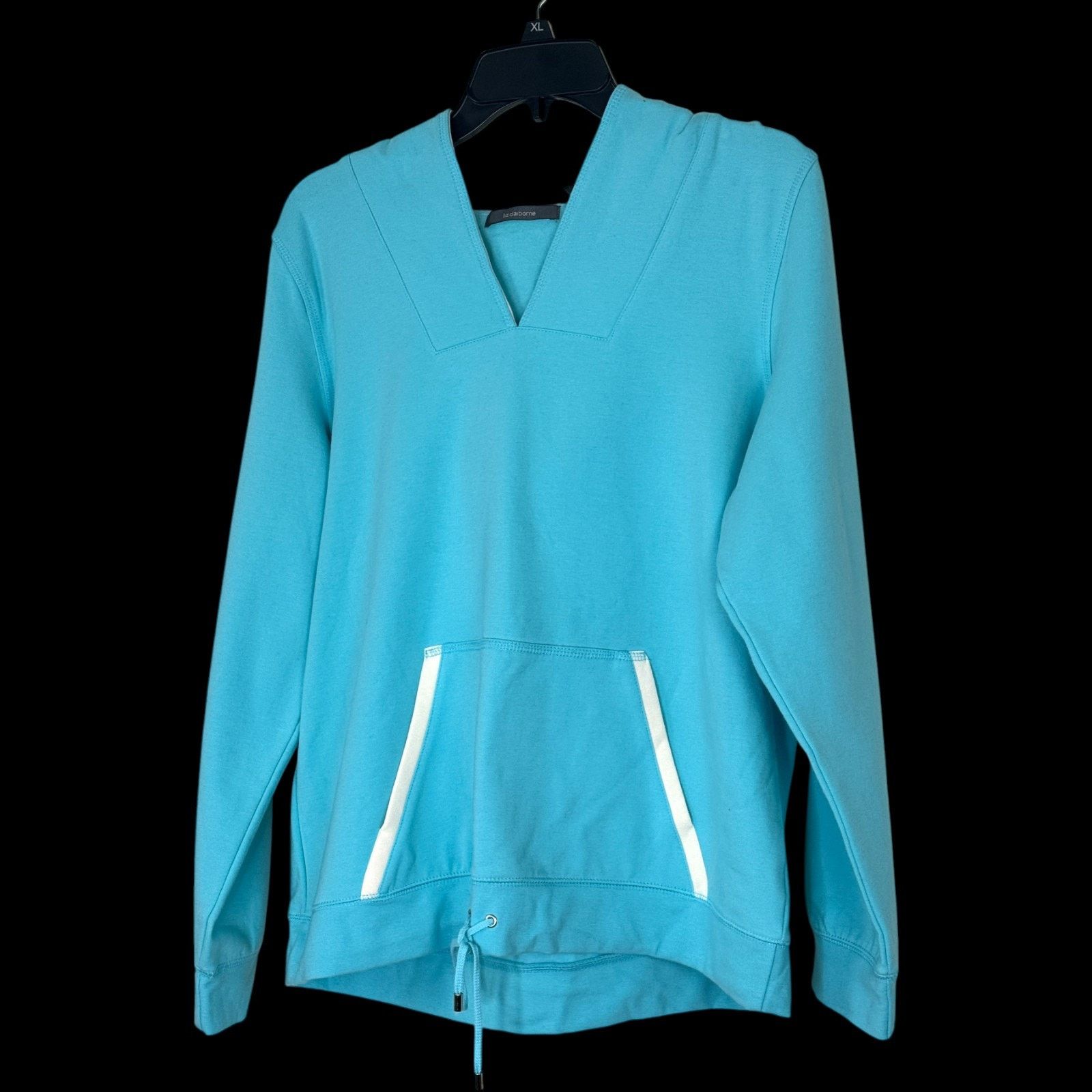 Liz Claiborne Liz Claiborne Hoodie XL Blue Long Sleeve Drawstring Pullover Size XL / US 12-14 / IT 48-50 - 2 Thumbnail