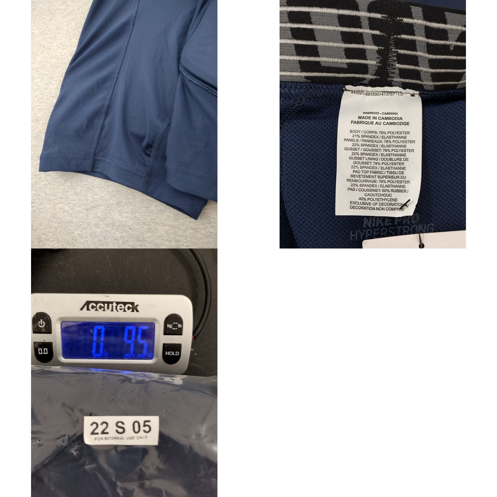 Nike Nike Pro Hyperstrong NBA Padded Compression Shorts Blue 4XL Men Athletic Basketball Pro Activewear Compression Pants 34 in 11 in Inseam Size US 39 - 9 Thumbnail