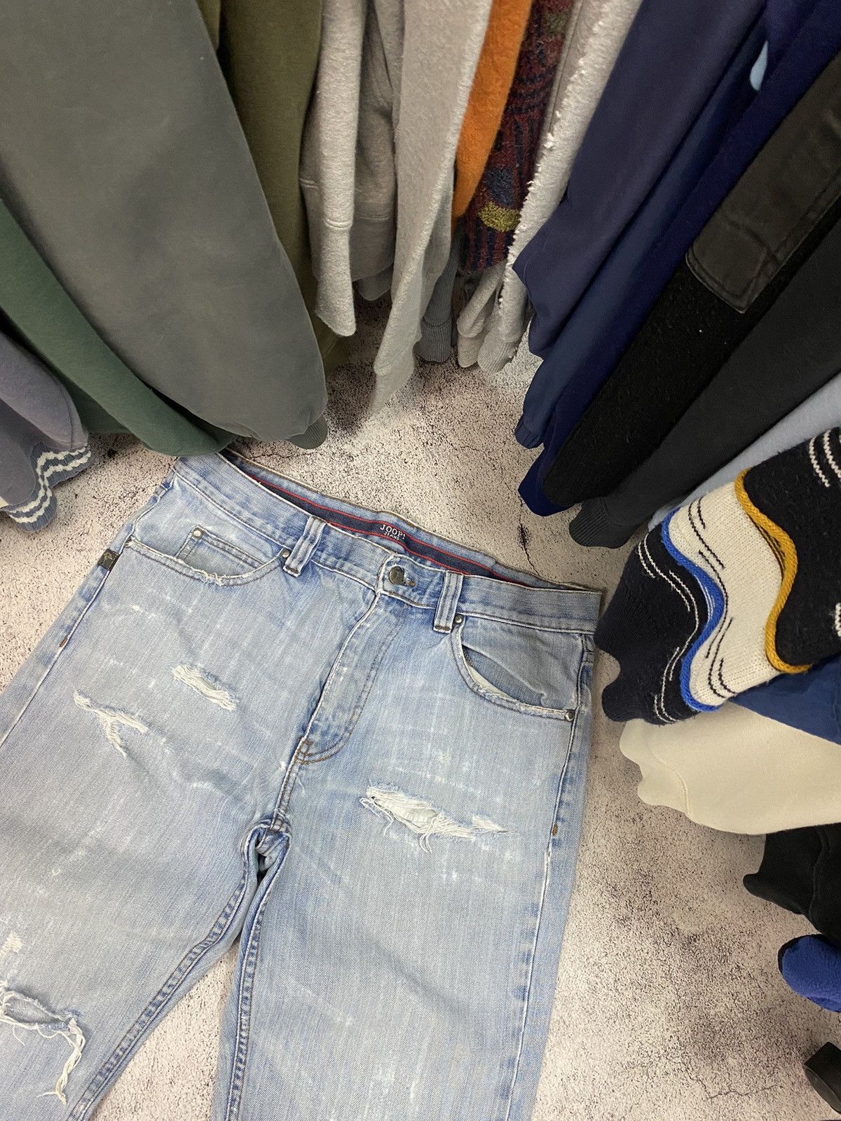 Joop! DISTRESSED DENIM VINTAGE PANTS FADED DIRTY CRASHED OPIUM Size US 32 / EU 48 - 5 Thumbnail