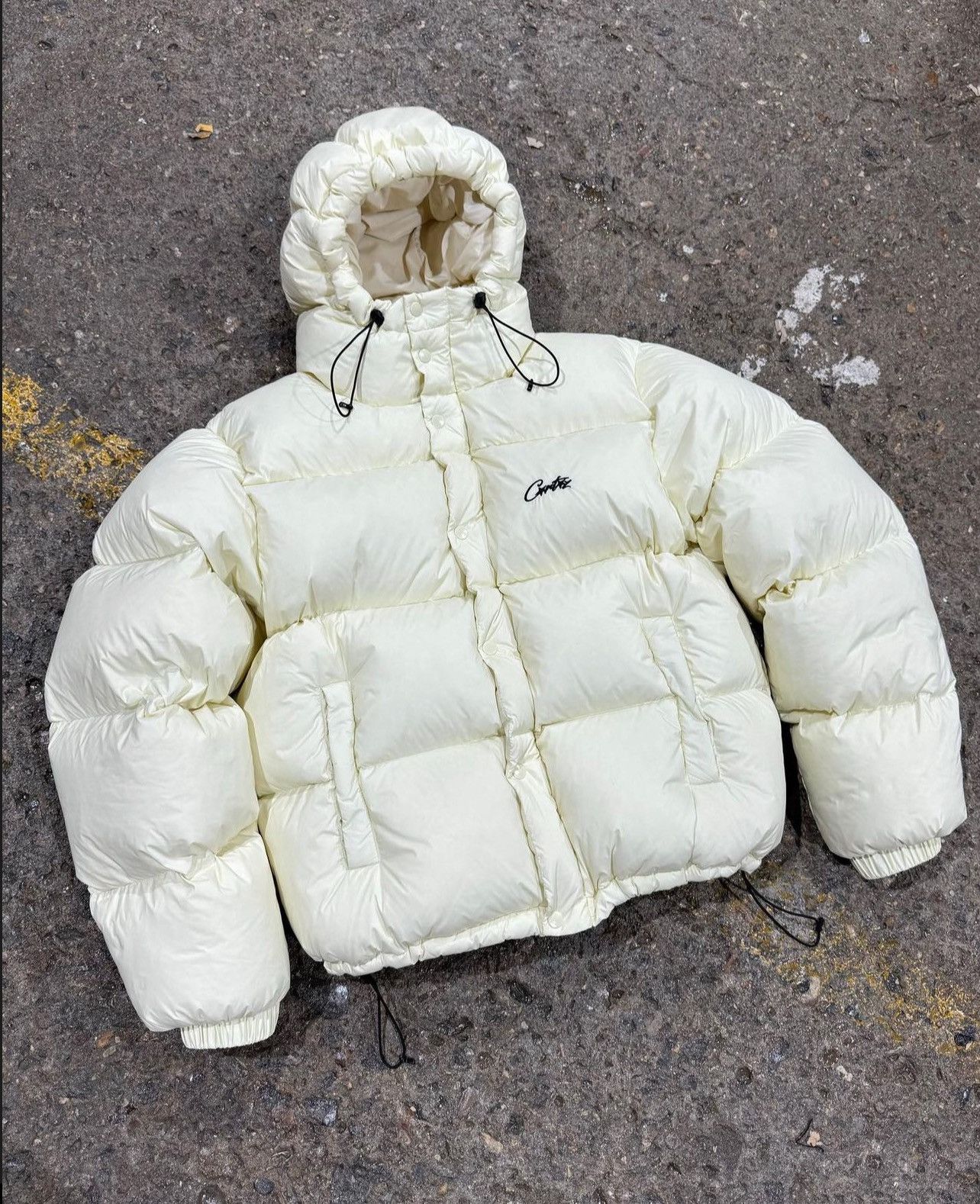 Corteiz Corteiz Bolo V2 Puffer Jacket Off White | Grailed