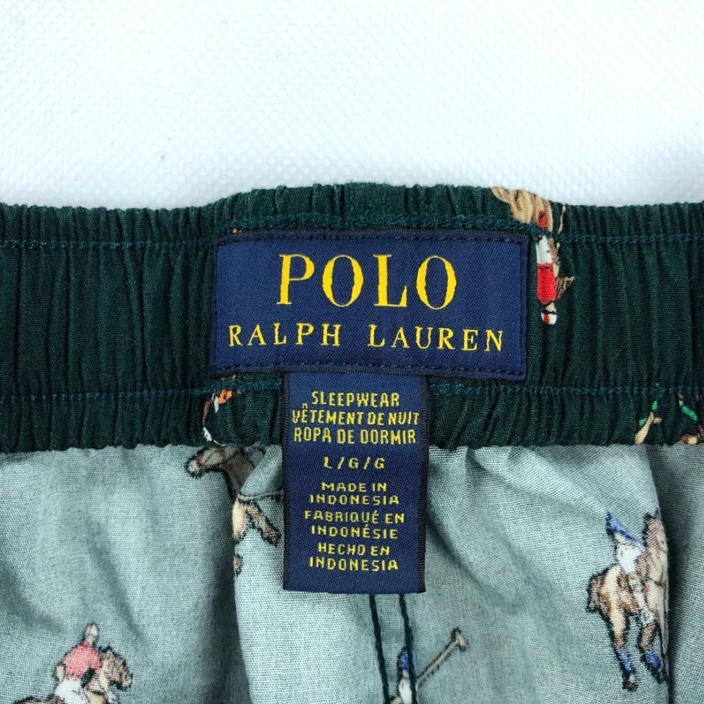 Polo Ralph Lauren Polo Ralph Lauren Polo Player Print 100% Cotton Sleepwear Lounge Pants Men L Green Polo Player Print Pajama Pants Mens Size US L / EU 52-54 / 3 - 4 Thumbnail