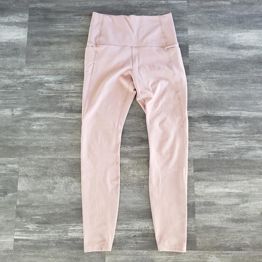 Designer Dust Pink Laced Up LJ High Waisted Legging Size 28" / US 6 / IT 42 - 1 Thumbnail