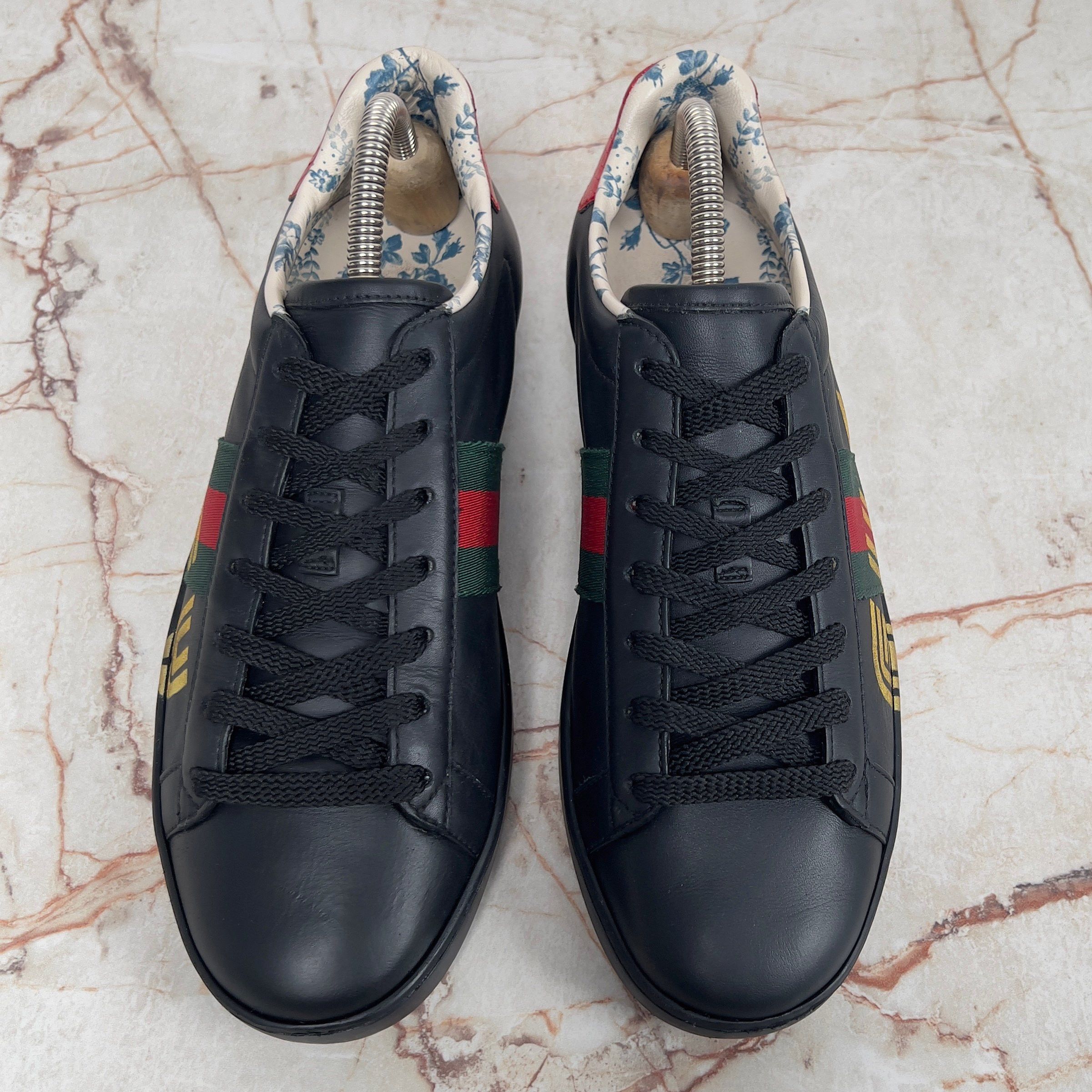 Gucci Sega Ace Sneakers Ayers Web Guccy Print Floral Leather Size US 9 / IT 39 - 5 Thumbnail