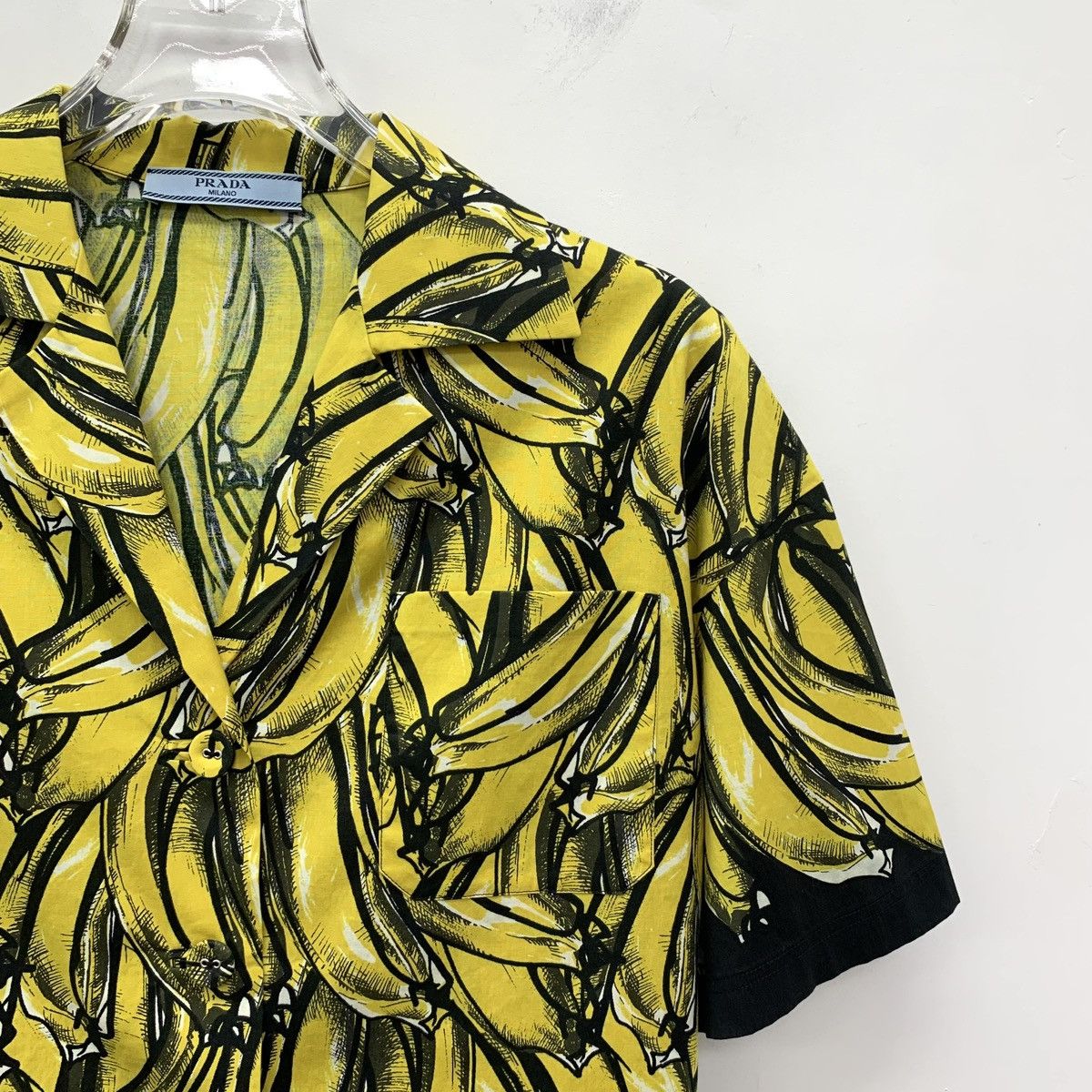 Prada Prada Banana All-over Printed Short Sleeve Shirt K26WX Size S / US 4 / IT 40 - 3 Thumbnail