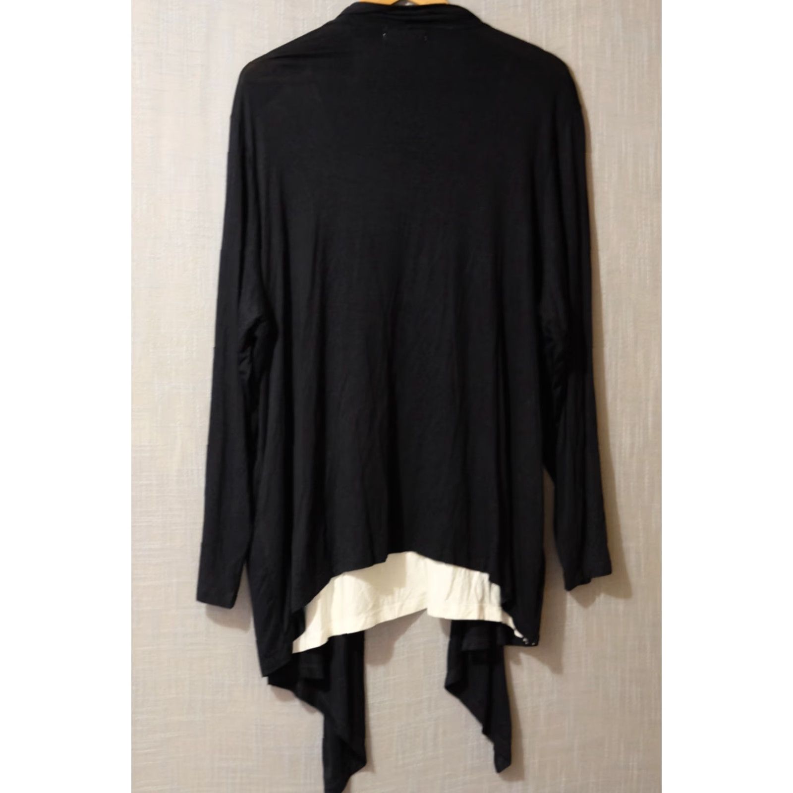 Vintage VINTAGE Design History Cardigan Tunic Built in Tank Black/Cream Womens 3X Size XXL / US 16-18 / IT 52-54 - 7 Thumbnail