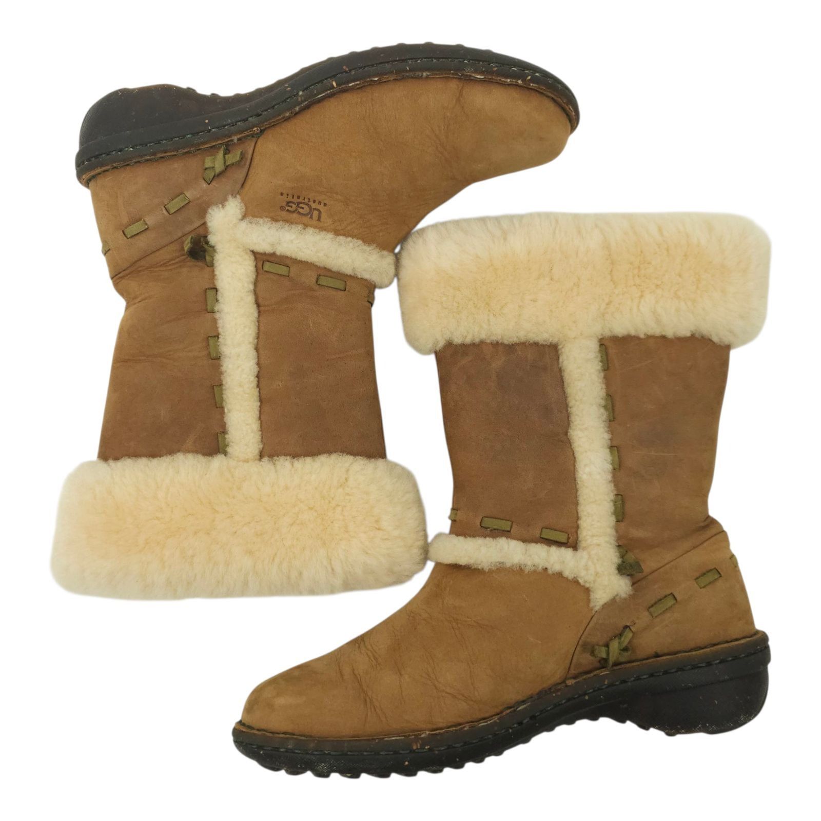 Ugg Ugg Australia Elijo Leather Boots Womens Size 7 Sheepskin Size US 7 / IT 37 - 10 Thumbnail