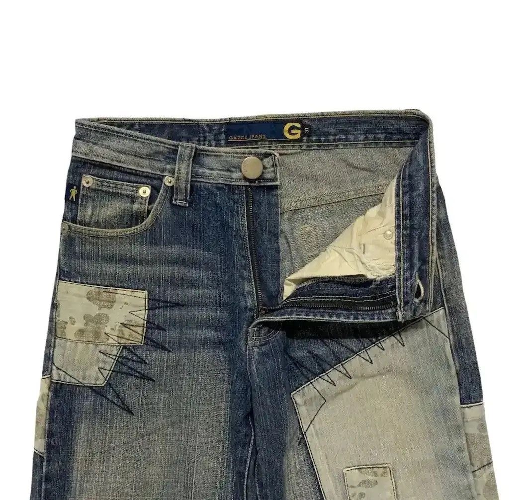 If Six Was Nine W29 L32🔥VINTAGE GAZOZ JEANS PATCHWORK VERY RARE DENIM PANTS Size US 29 - 10 Thumbnail