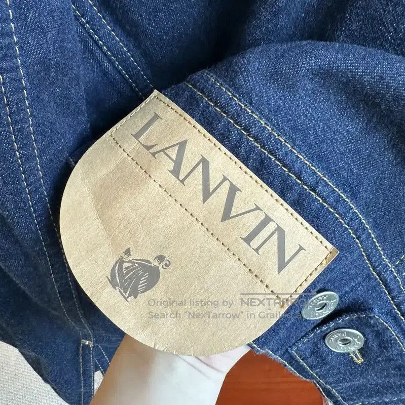Lanvin Lanvin Men's Spring Autumn Blue Denim Jacket . Size US XL / EU 56 / 4 - 4 Thumbnail