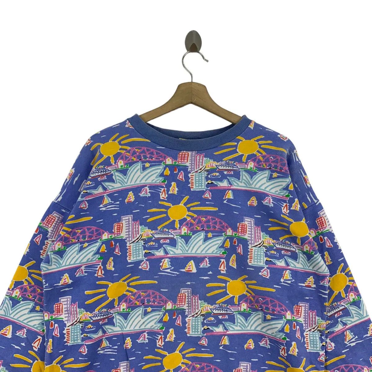 Vintage Vtg 90’ KEN DONE AUSTRALIA Art Sydney Opera House Sweatshirt Size M / US 6-8 / IT 42-44 - 2 Thumbnail
