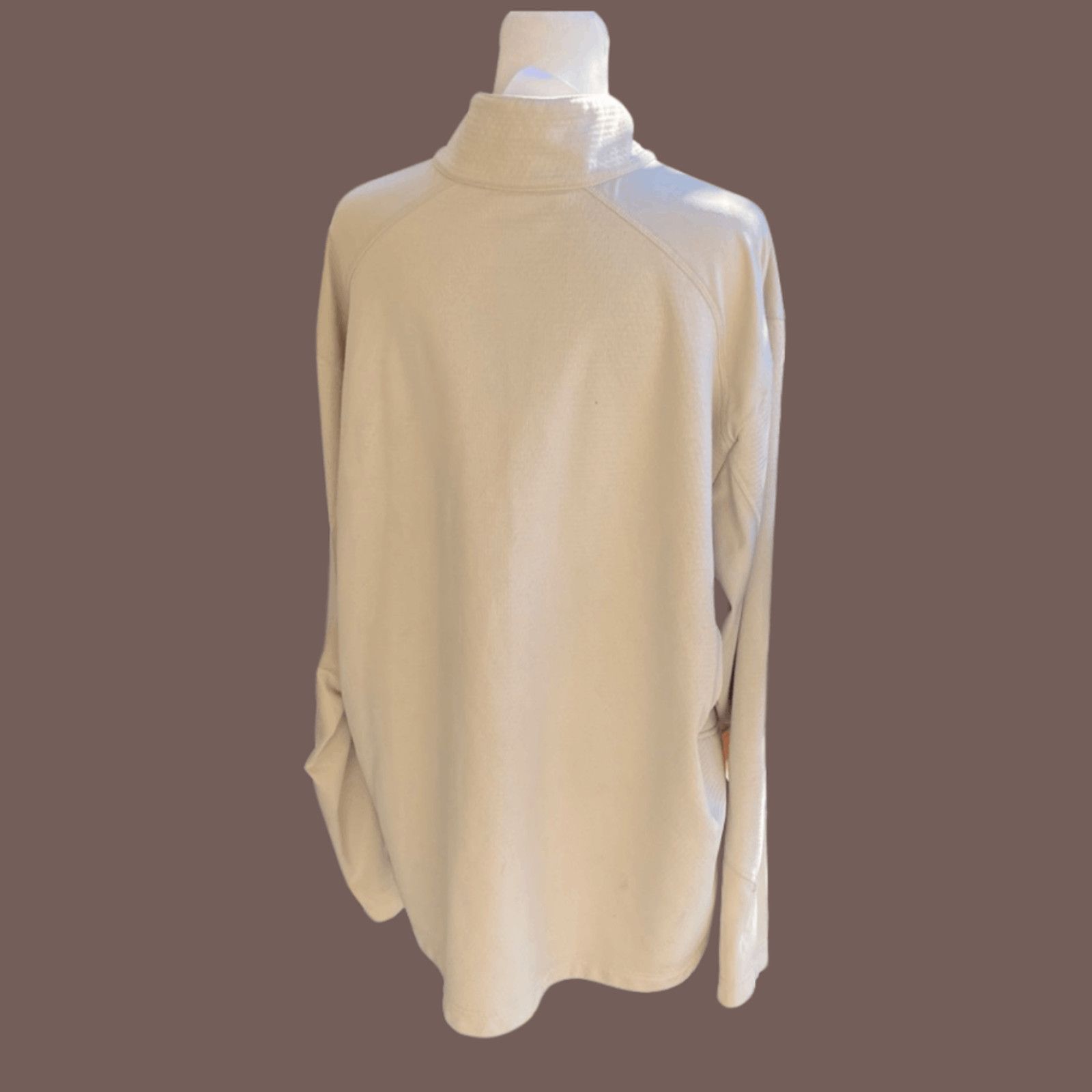 Nike VTG Nike Therma Pullover | Cream Golf Quarter Zip | Y2K Size US XL / EU 56 / 4 - 2 Thumbnail