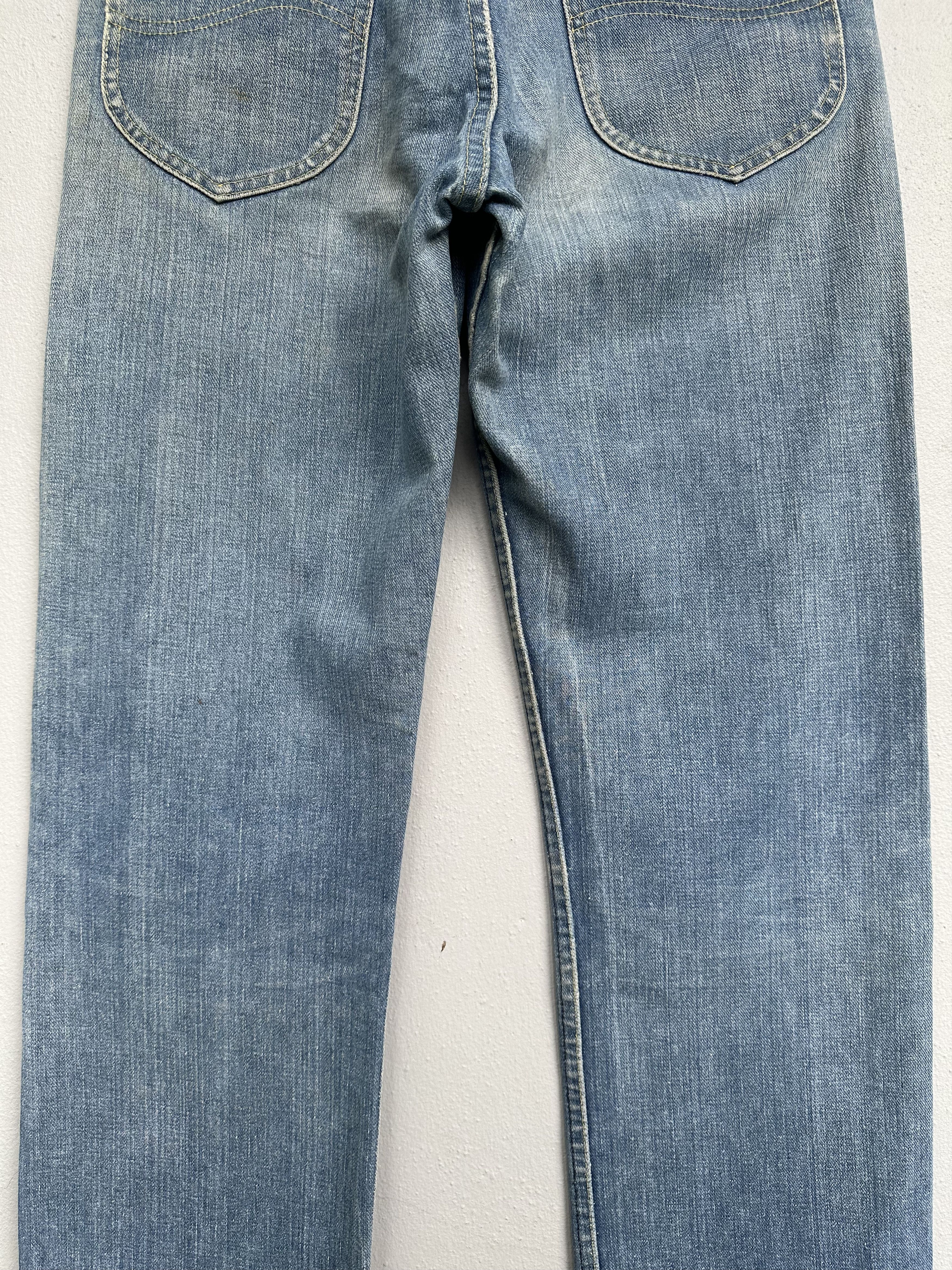 Lee Rare Vtg Distressed Lee Riders 70s Talon 42 Flare Denim Jean Size US 30 / EU 46 - 15 Thumbnail