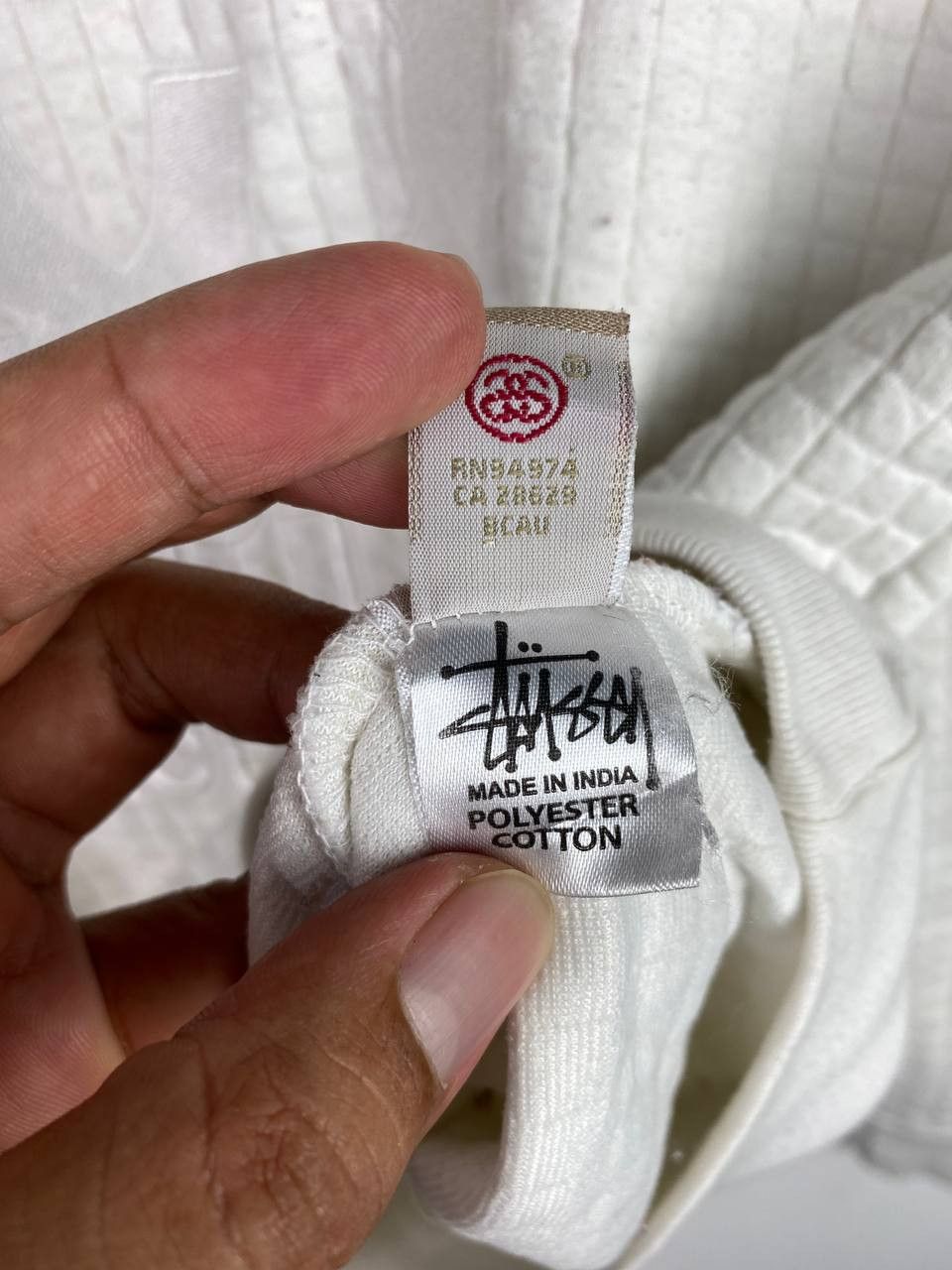 Hypebeast stussy waffle sweatshirt embroided logo nice design Size US L / EU 52-54 / 3 - 9 Thumbnail