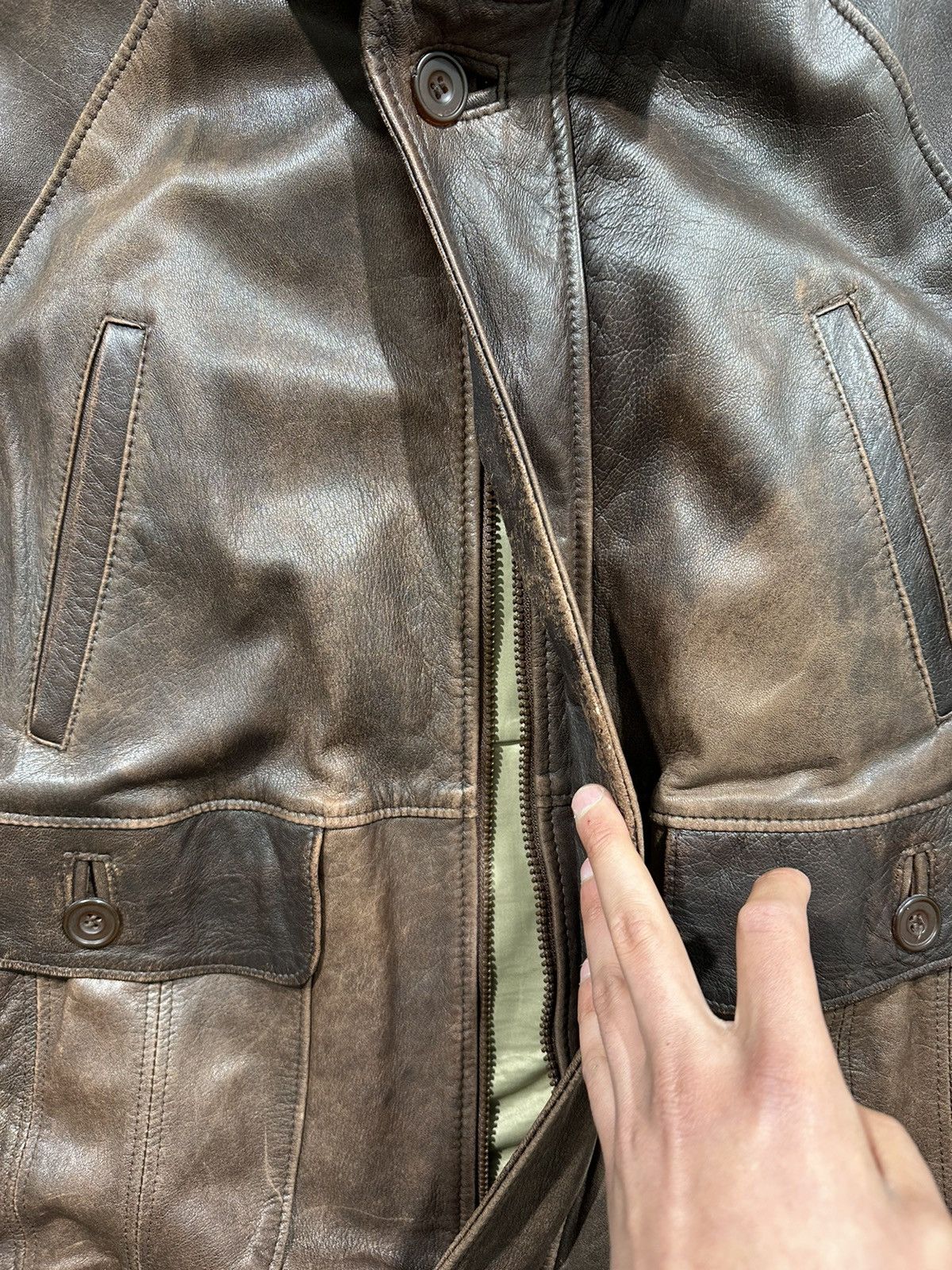 Leather jacket Vintage 80s St Michael made in Israel