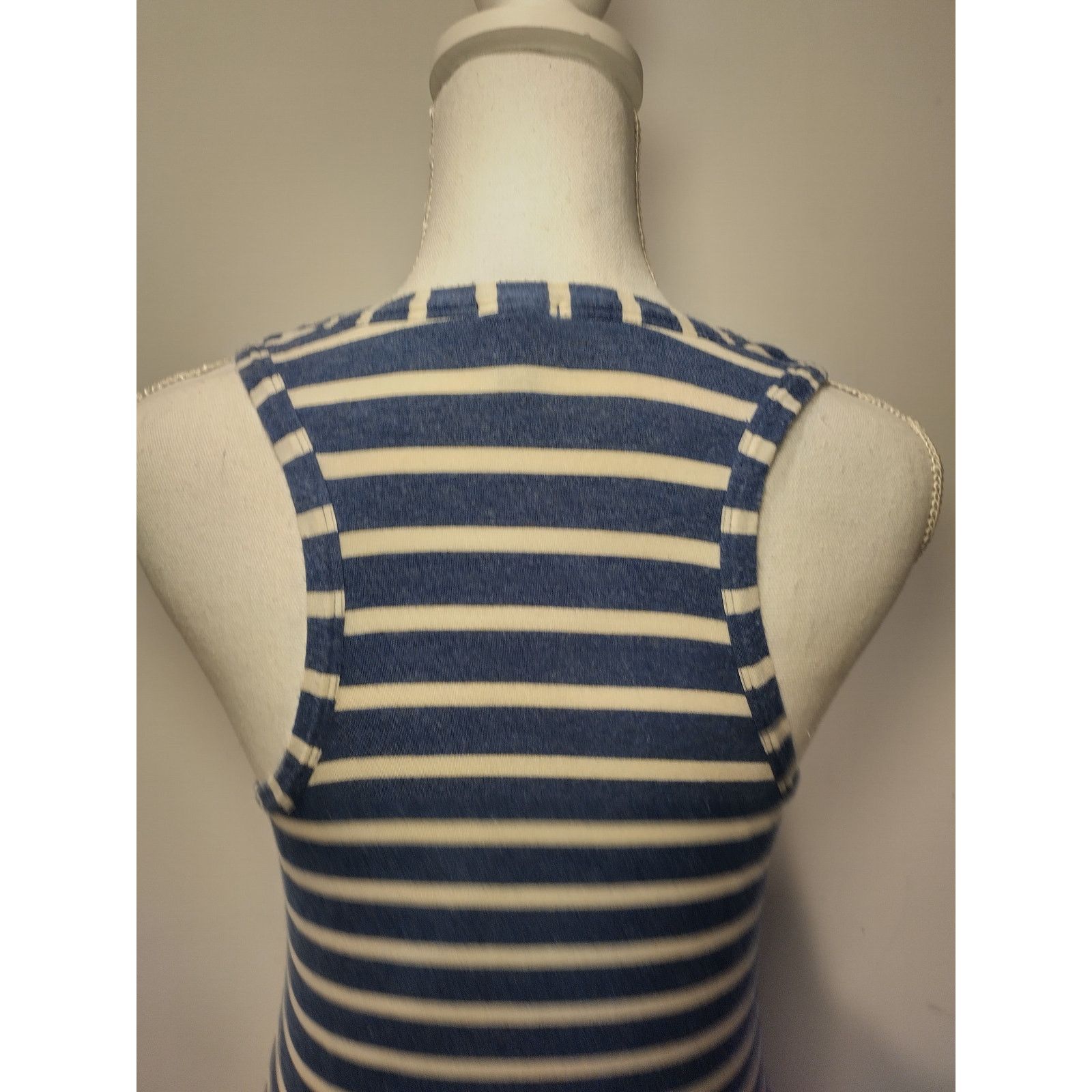 J.Crew J. Crew Women Maxi Dress Sleeveless Scoop Neck Blue White Size XS / US 0-2 / IT 36-38 - 6 Thumbnail