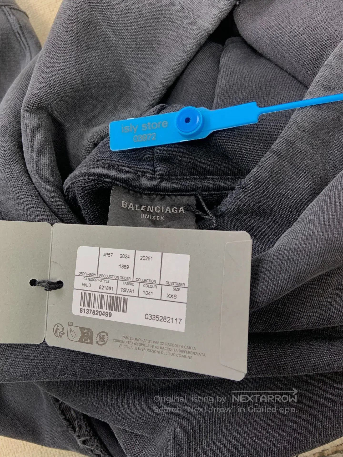 Balenciaga Balenciaga Men's Loose Hooded Zip Sweatshirt. Size US XS / EU 42 / 0 - 5 Thumbnail