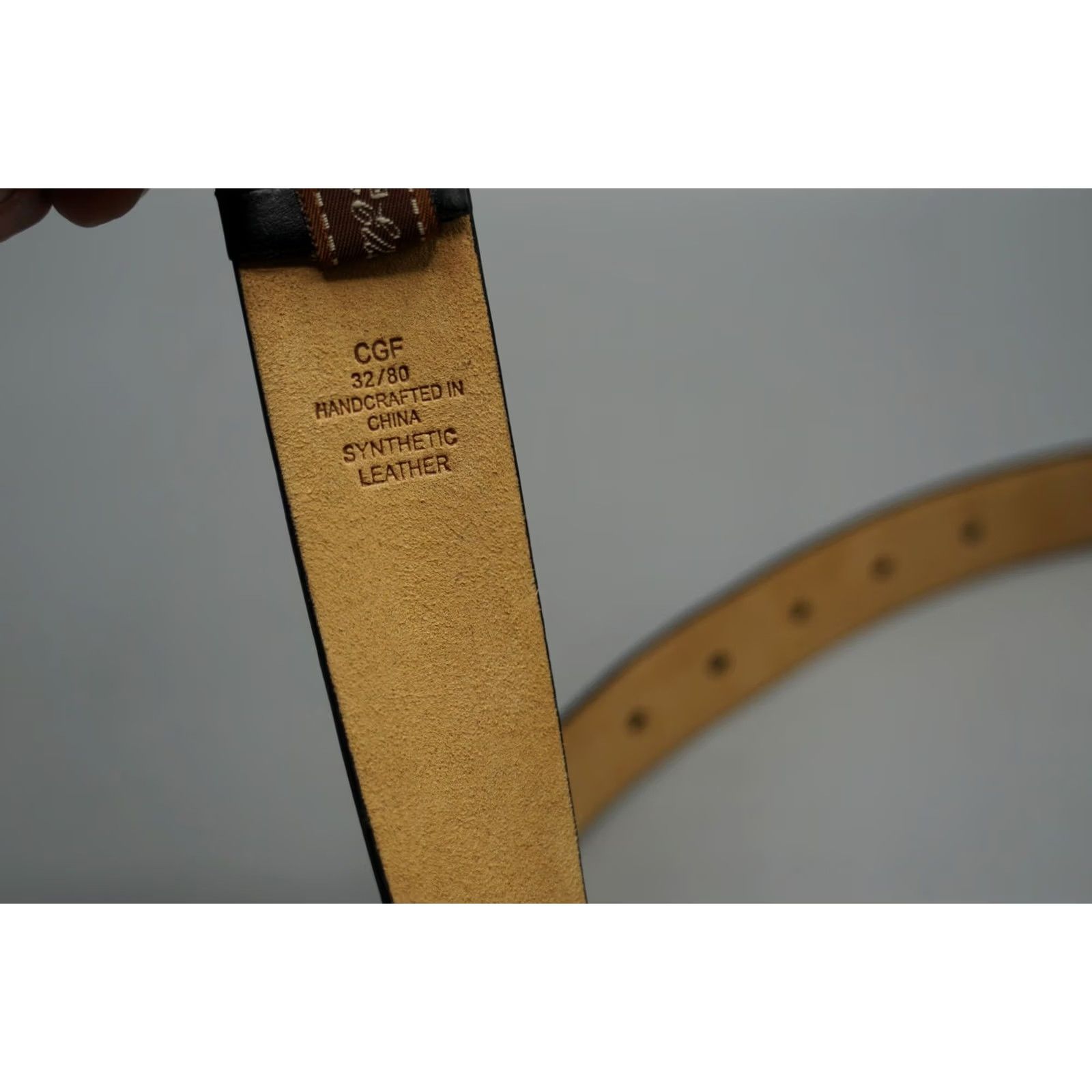 Tasso Elba VINTAGE Tasso Elba Belt Men Dress Black 32/80 Synthetic Leather Handmade Adjustable Size 32 - 4 Thumbnail