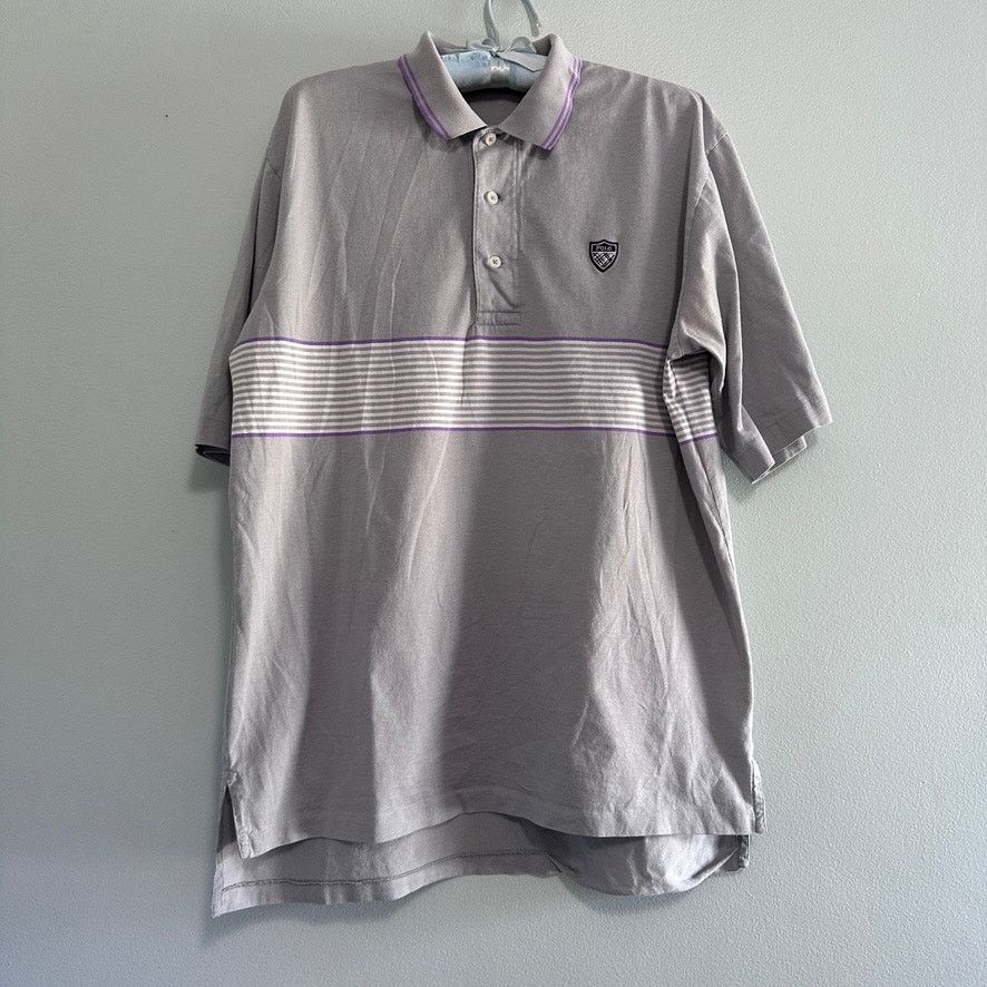 Polo Ralph Lauren Polo Ralph Lauren Golf gray striped polo size M Size US M / EU 48-50 / 2 - 2 Thumbnail