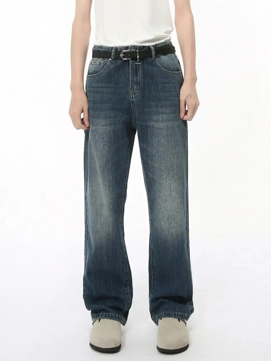 Japanese Brand Retro loose straight leg high street jeans Size US 32 / EU 48 - 6 Thumbnail