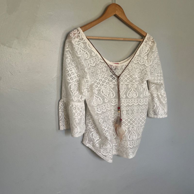 Other Sugar High White Lace Blouse M Size M / US 6-8 / IT 42-44 - 2 Thumbnail