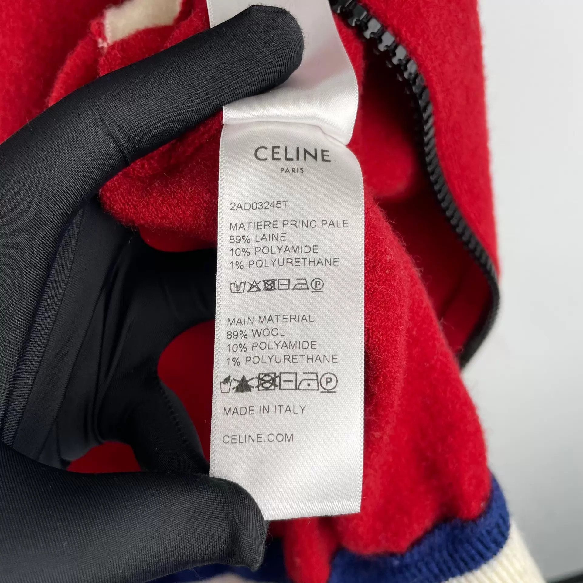 Celine CELINE Colorblocked Triomphe Embroidered Wool Jkt XS Size XS / US 0-2 / IT 36-38 - 6 Thumbnail
