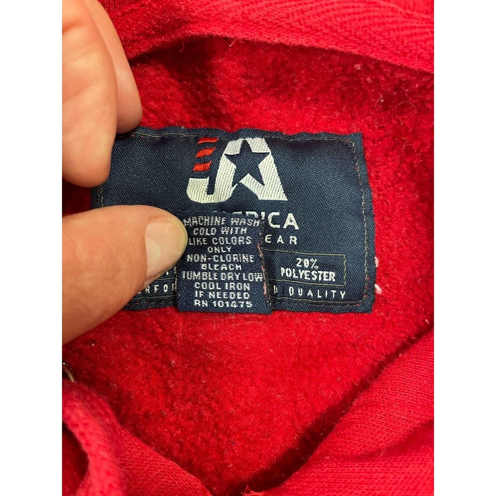 Vintage Vintage J America Fighting Saints Hockey Red Hoodie XL Size US XL / EU 56 / 4 - 8 Thumbnail