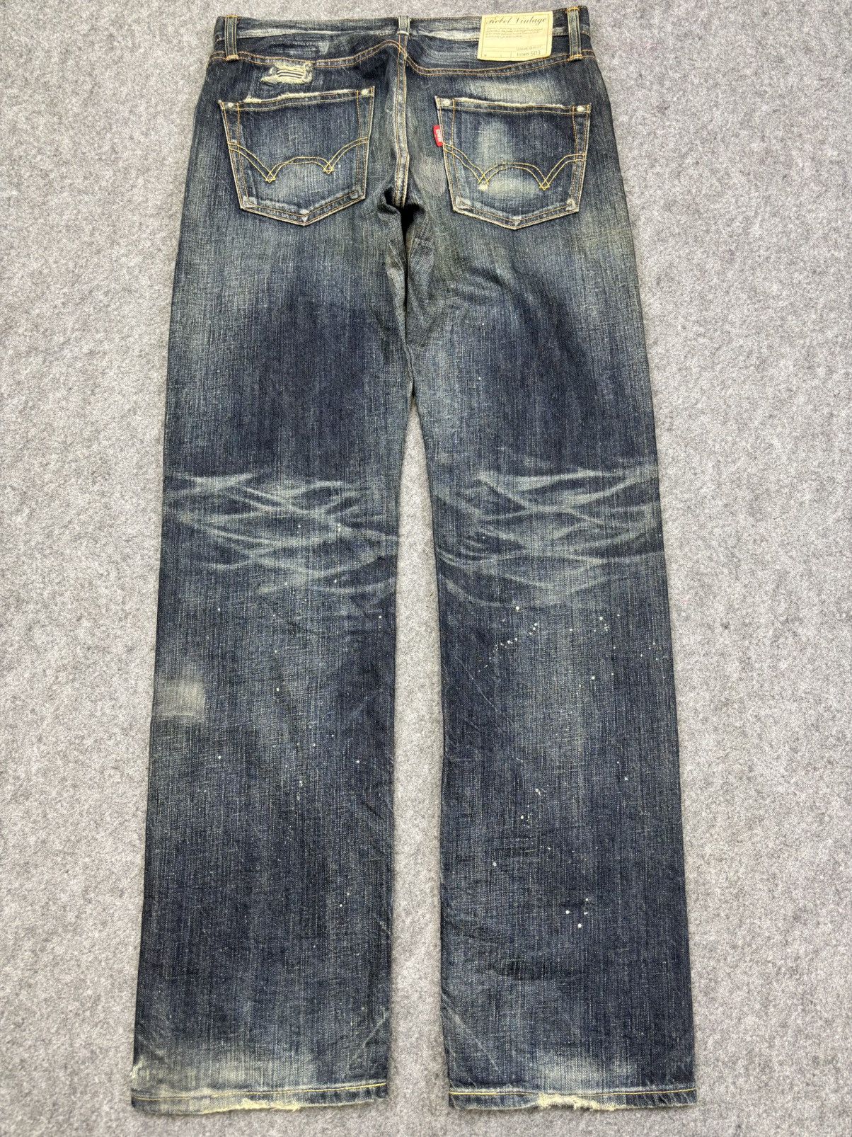 Edwin 💥Rebel Patchwork💥Edwin Painter Distressed Denim F772 Size US 32 / EU 48 - 22 Thumbnail