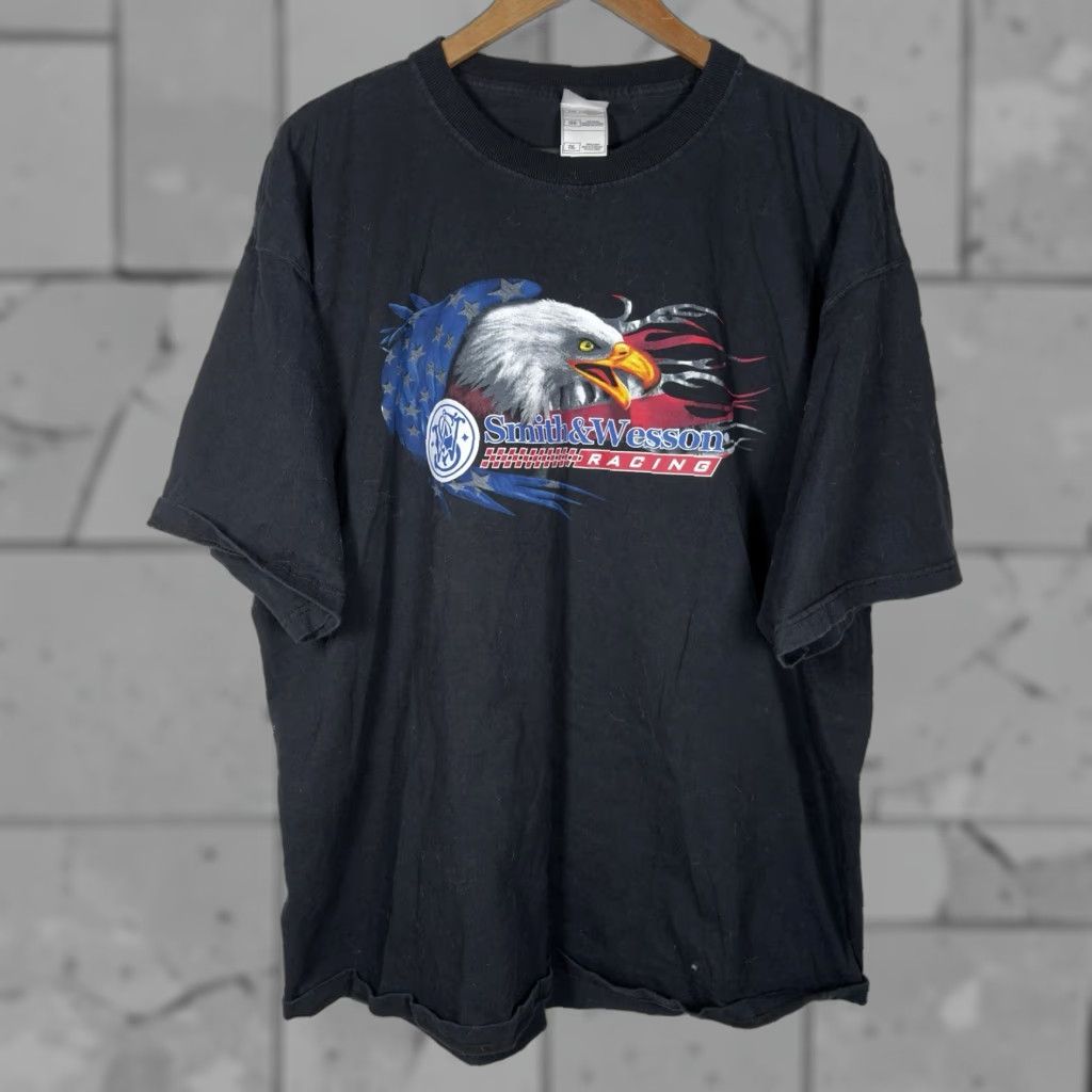 NASCAR Nascar Smith&Wesson Racing Black Tee Mens 2XL Shirt Black NASCAR Smith&Wesson Mens 2XL Tee Size US XXL / EU 58 / 5 - 1 Thumbnail