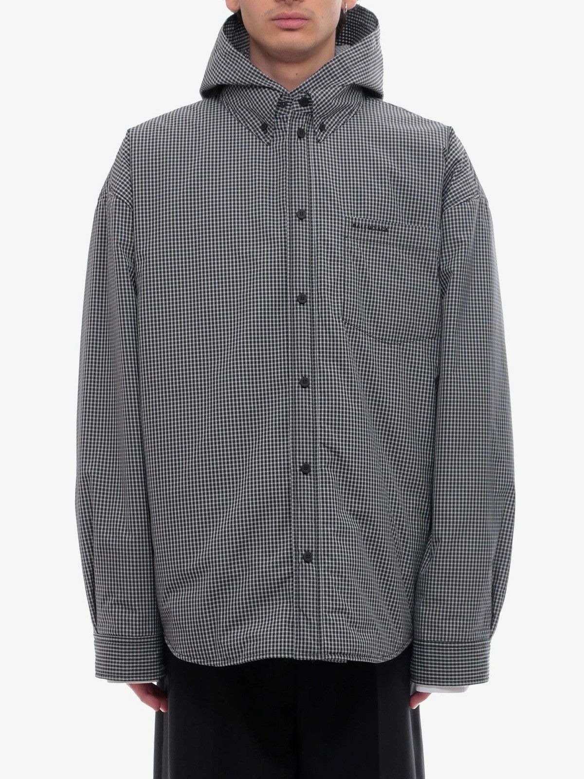 Balenciaga o1s1wg111225 Shirt Parka in Multicolor Size US M / EU 48-50 / 2 - 5 Thumbnail