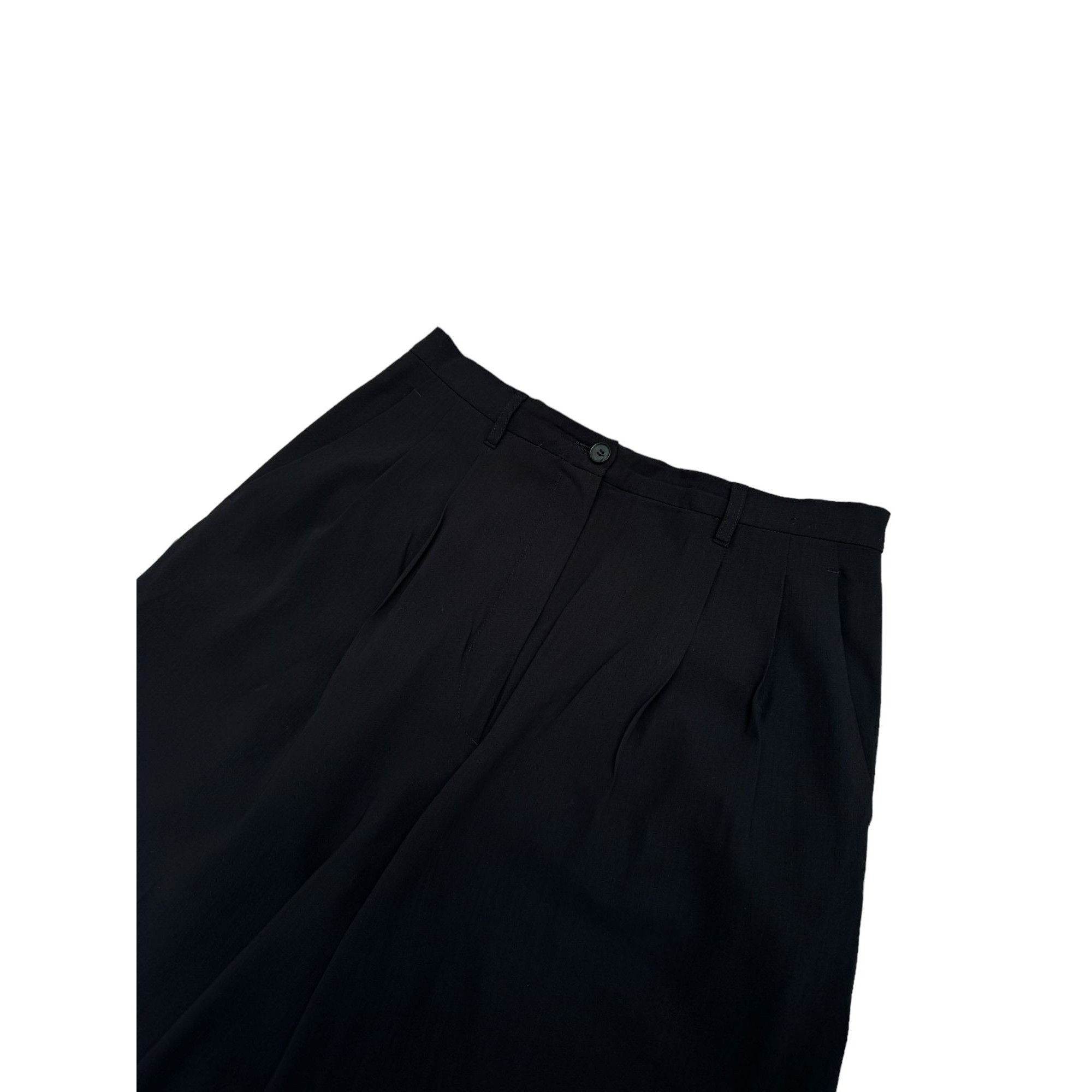 Jil Sander Wool Wide High Waist Pants Size 27" / US 4 / IT 40 - 2 Thumbnail