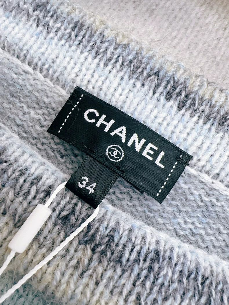 Chanel Chanel 24k gray cashmere bird sea view pattern knitted one Size XXS / US 00 / IT 34 - 5 Thumbnail
