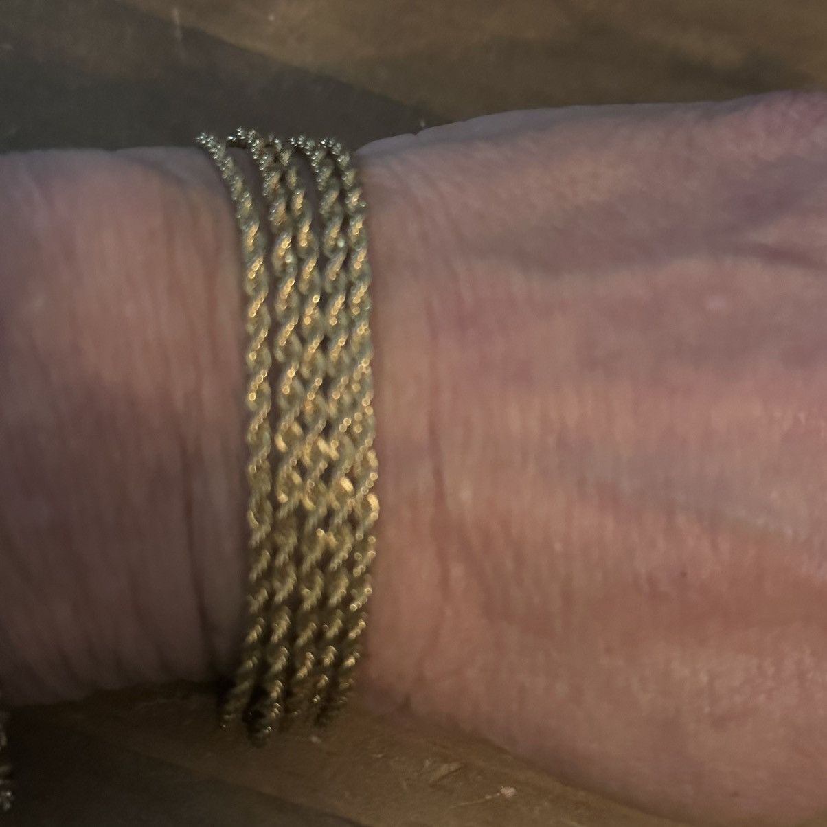 Vintage Vintage gold tone multi strand rope chain bracelet Size ONE SIZE - 4 Thumbnail
