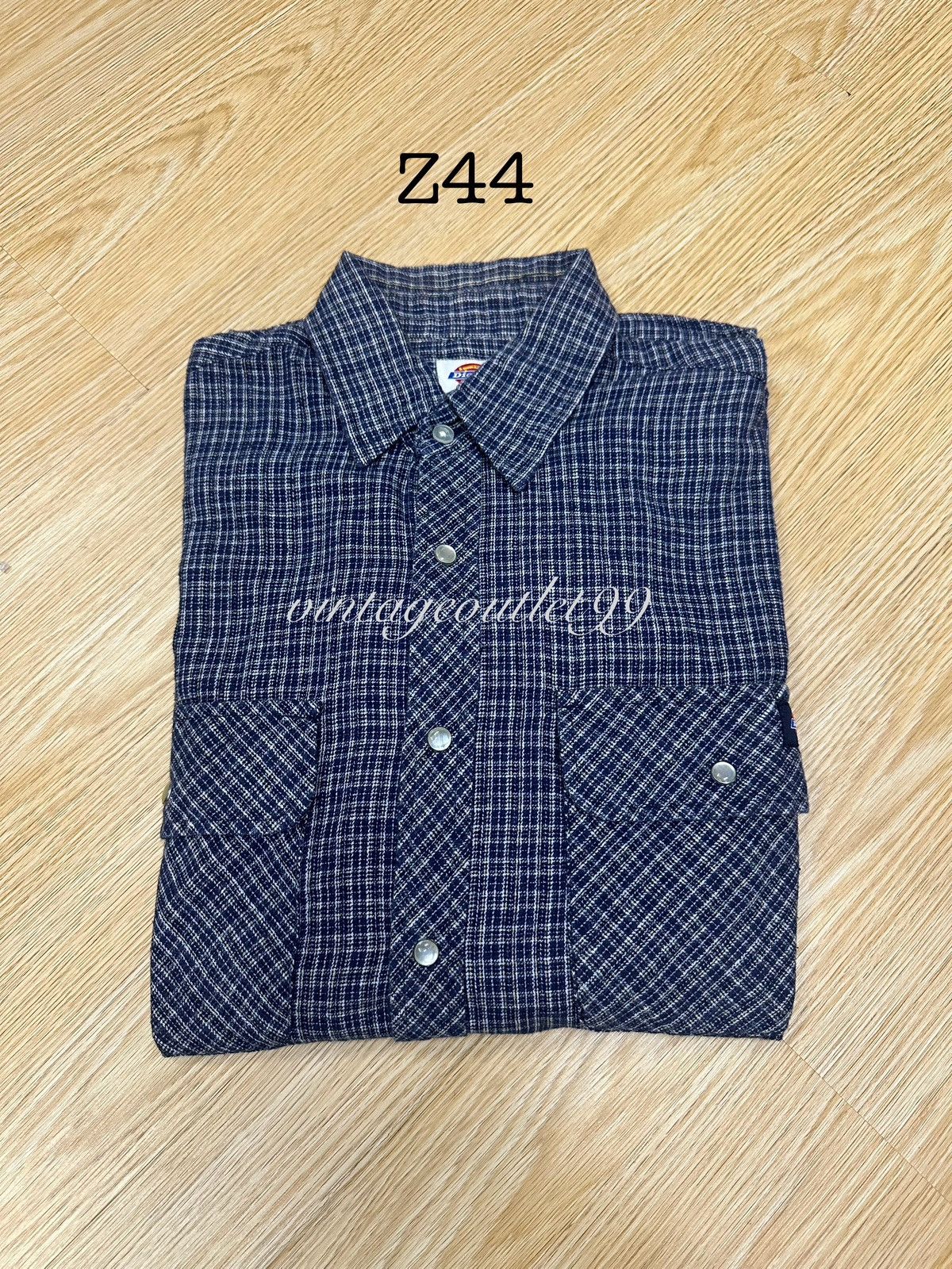 Dickies × Flannel × Vintage Vintage Dickies Flannel Stone Button Baggy Z44 Size US M / EU 48-50 / 2 - 16 Thumbnail